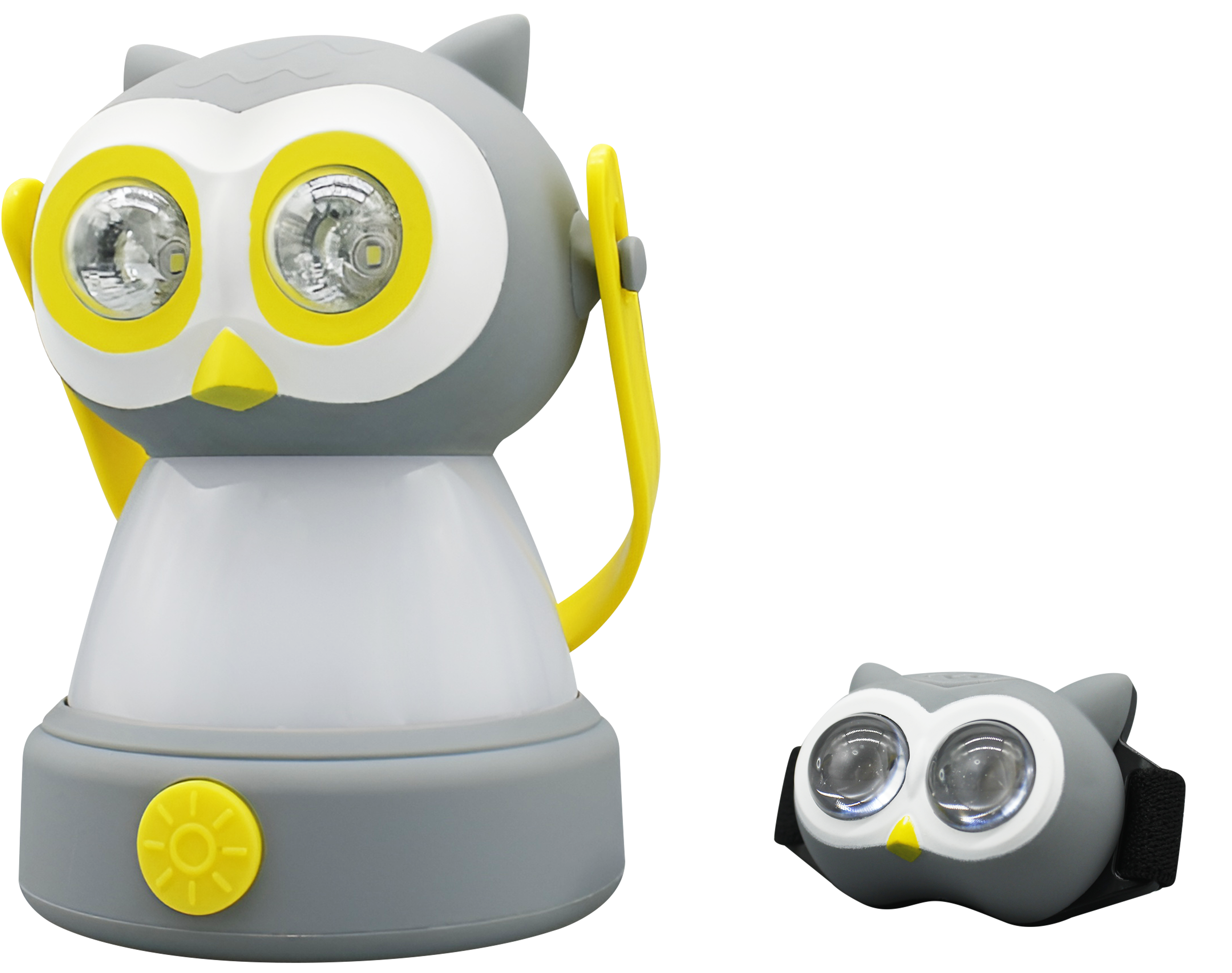 Изображение товара Ночник светодиодный Сова с налобным фонариком на батарейках