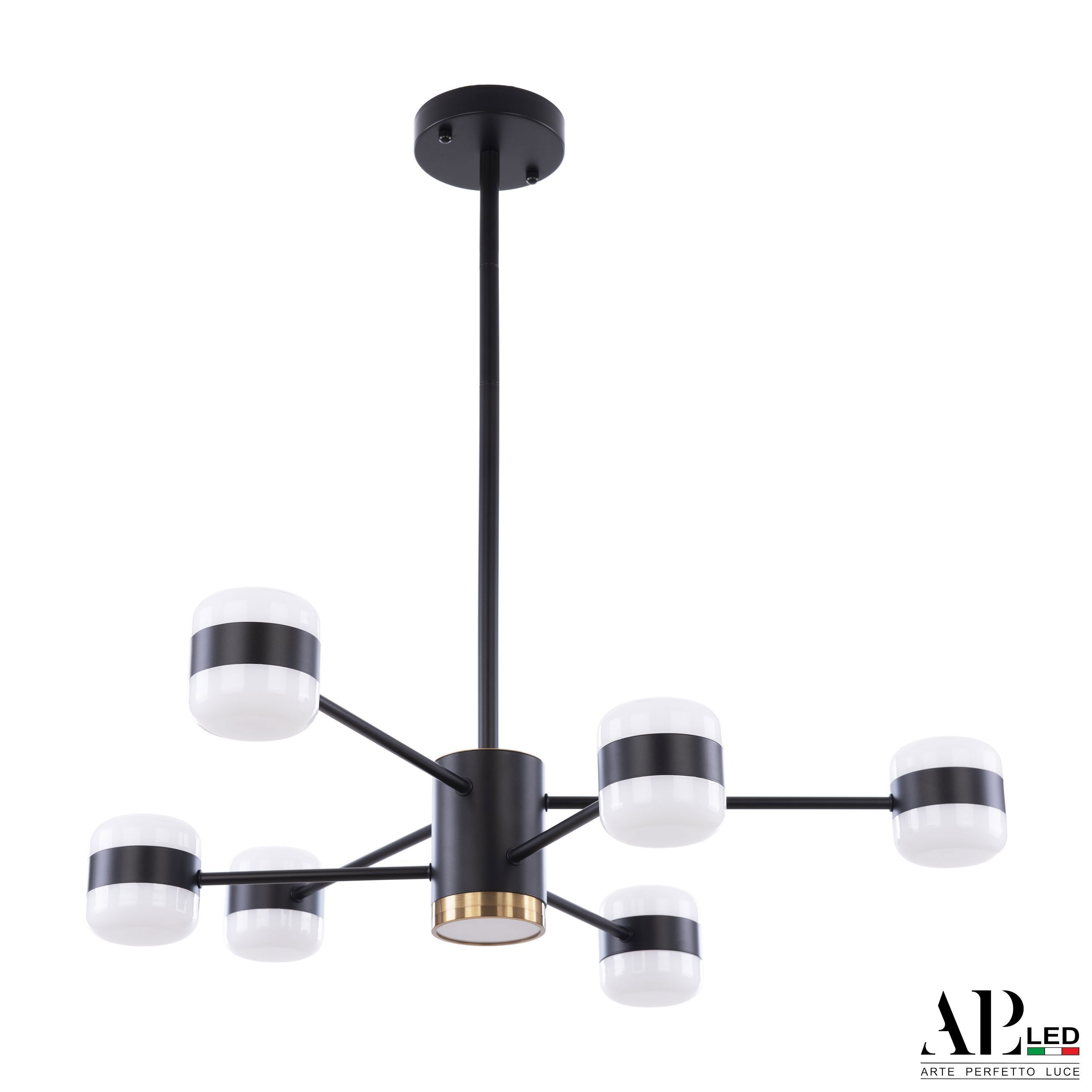 Изображение товара Люстра светодиодная на штанге Arte perfetto luce 3307.6296-6.black 15 м²