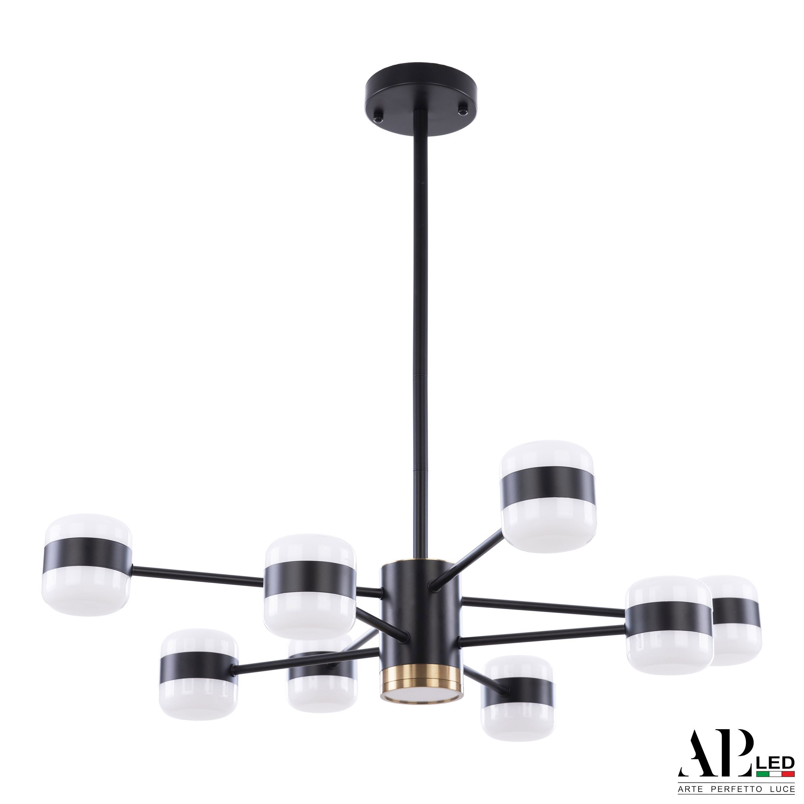 Изображение товара Люстра на штанге светодиодная Arte Perfetto Luce 3307.6296-8.black 15 м² стиль хай-тек
