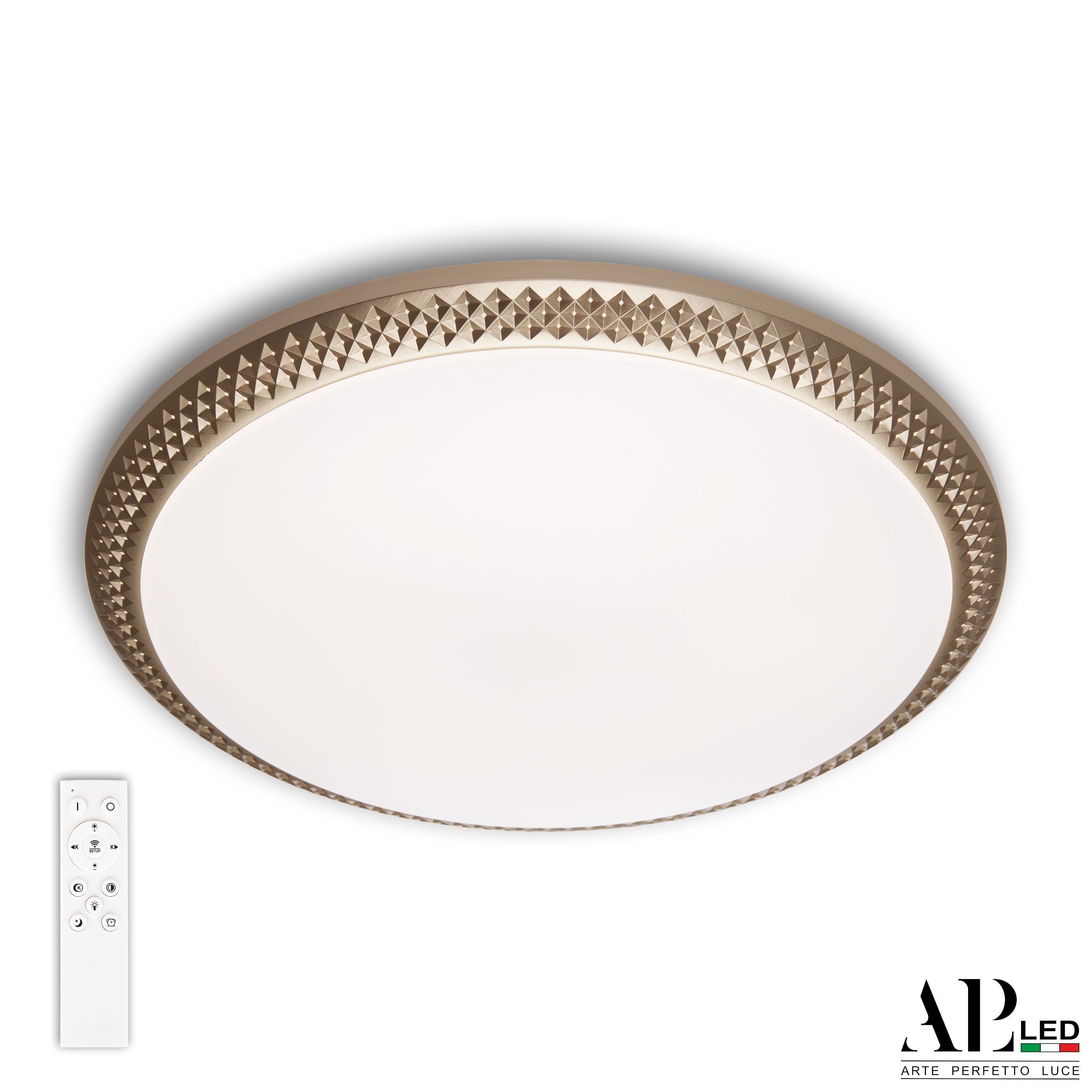 Изображение товара Люстра потолочная светодиодная Arte Perfetto Luce 3306.b189-350.gold с пультом 15м² нейтральный бел