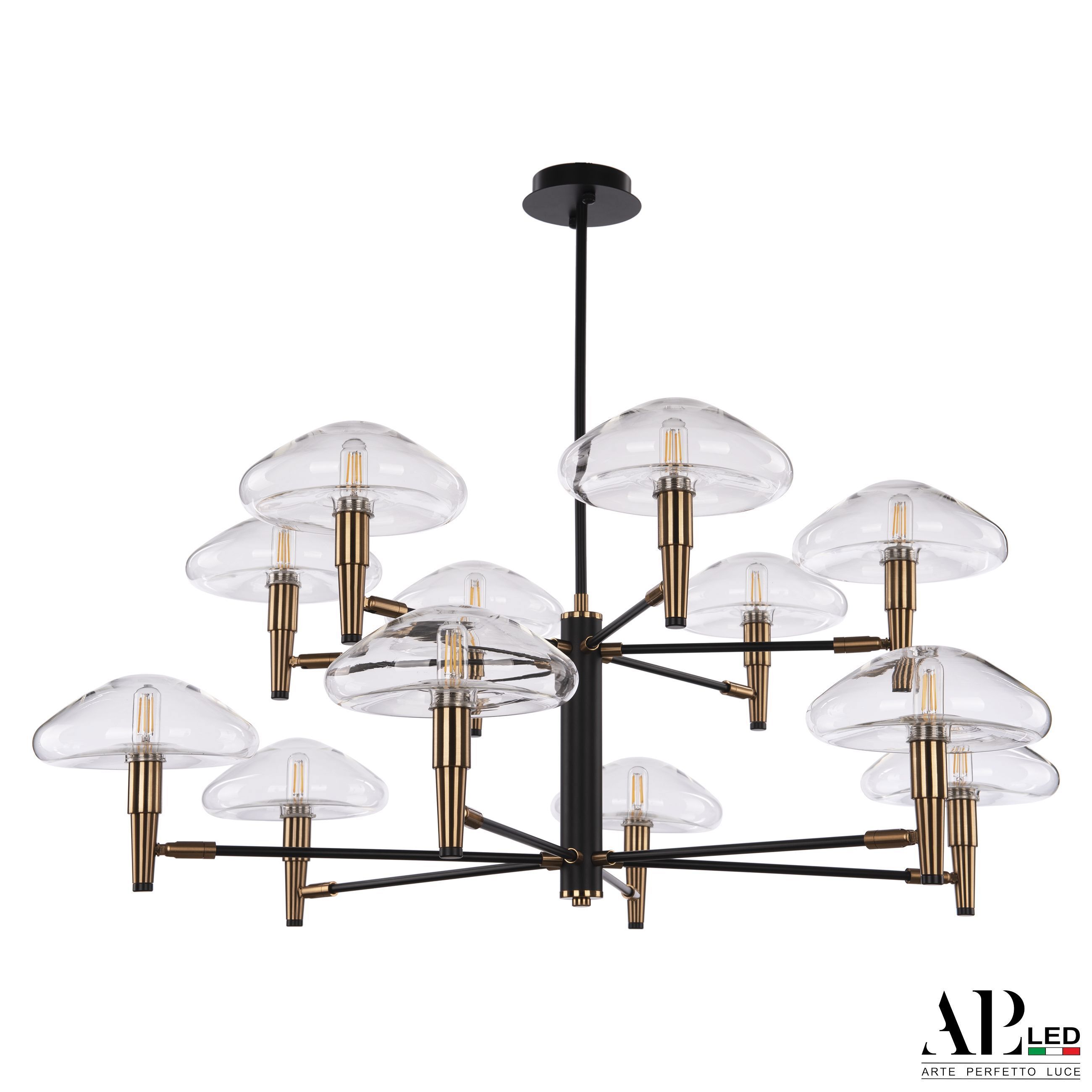 Изображение товара Современная светодиодная люстра на штанге 12 плафонов Arte perfetto luce
