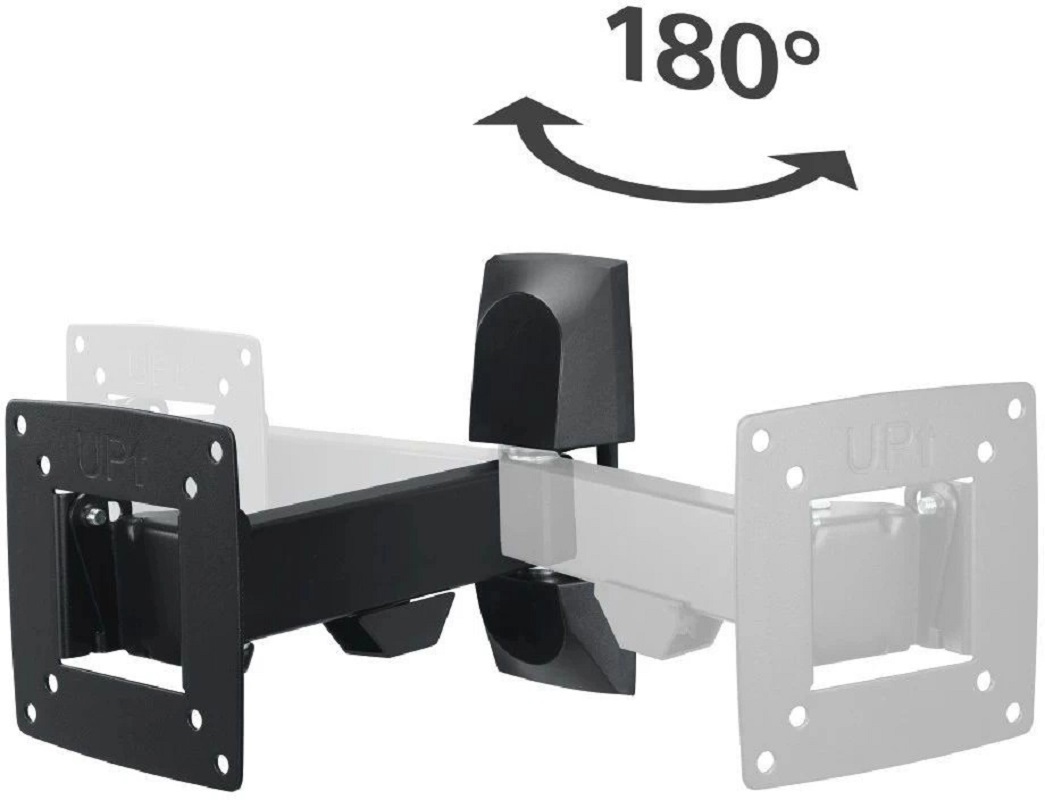 Изображение товара Поворотный и наклонный кронштейн Hama для телевизора 10-26 дюймов черный