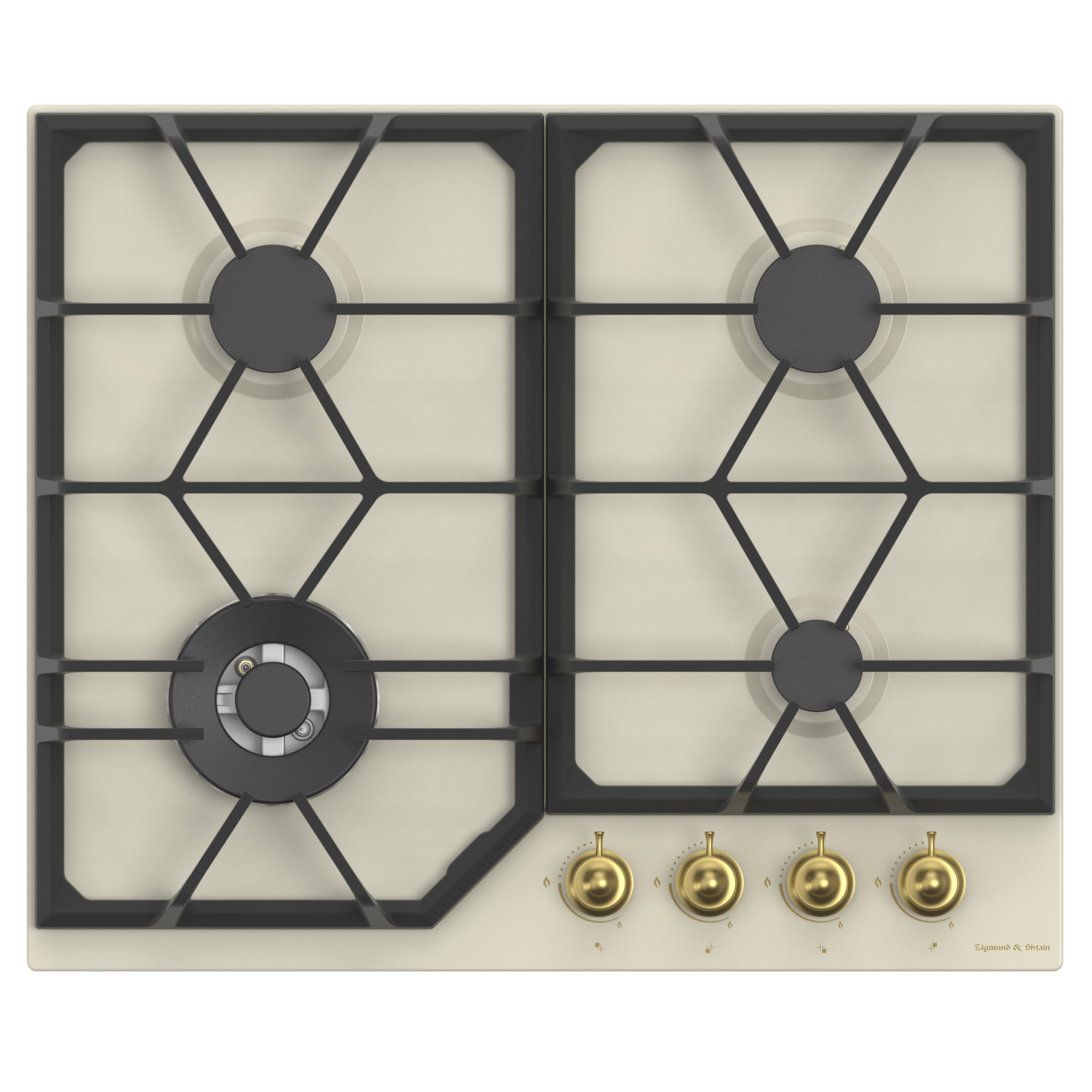 Изображение товара Газовая варочная панель Zigmund Shtain G 19.6 X 60 см 4 конфорки бежевый