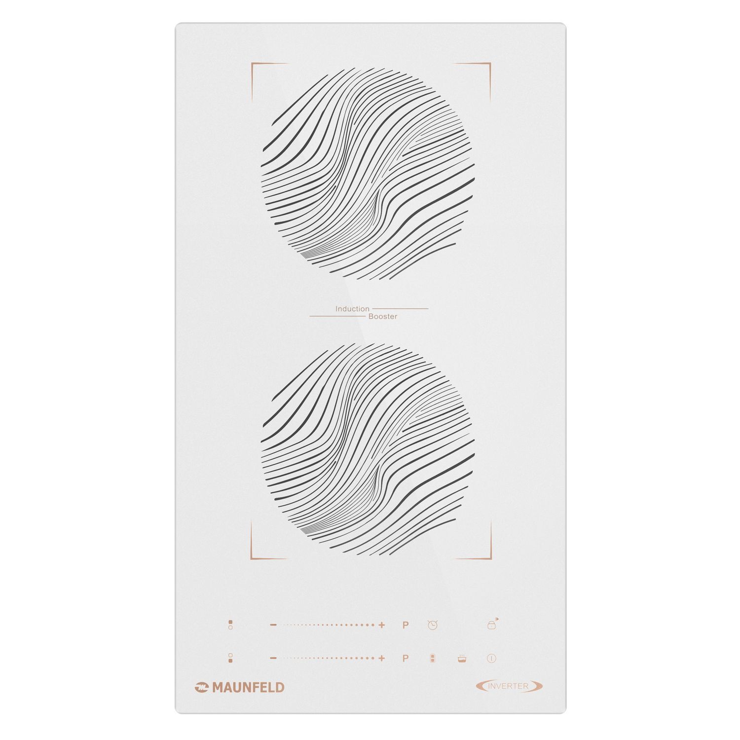 Изображение товара Индукционная варочная панель Maunfeld CVI292S2BWHF Inverter 2 конфорки белая