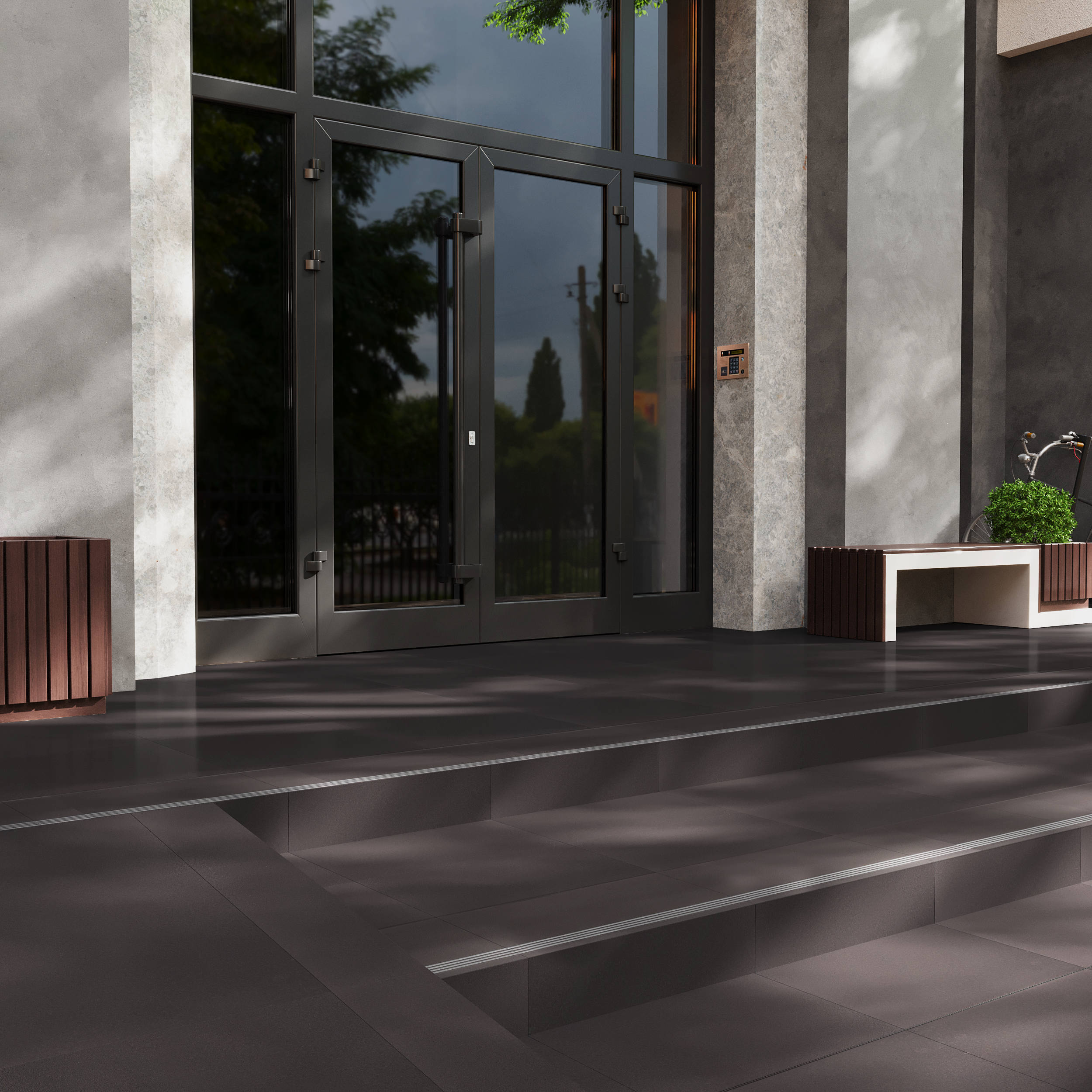 Изображение товара Ступень Estima EcoGamma EM10 30x60 см черный керамогранит 6 плиток