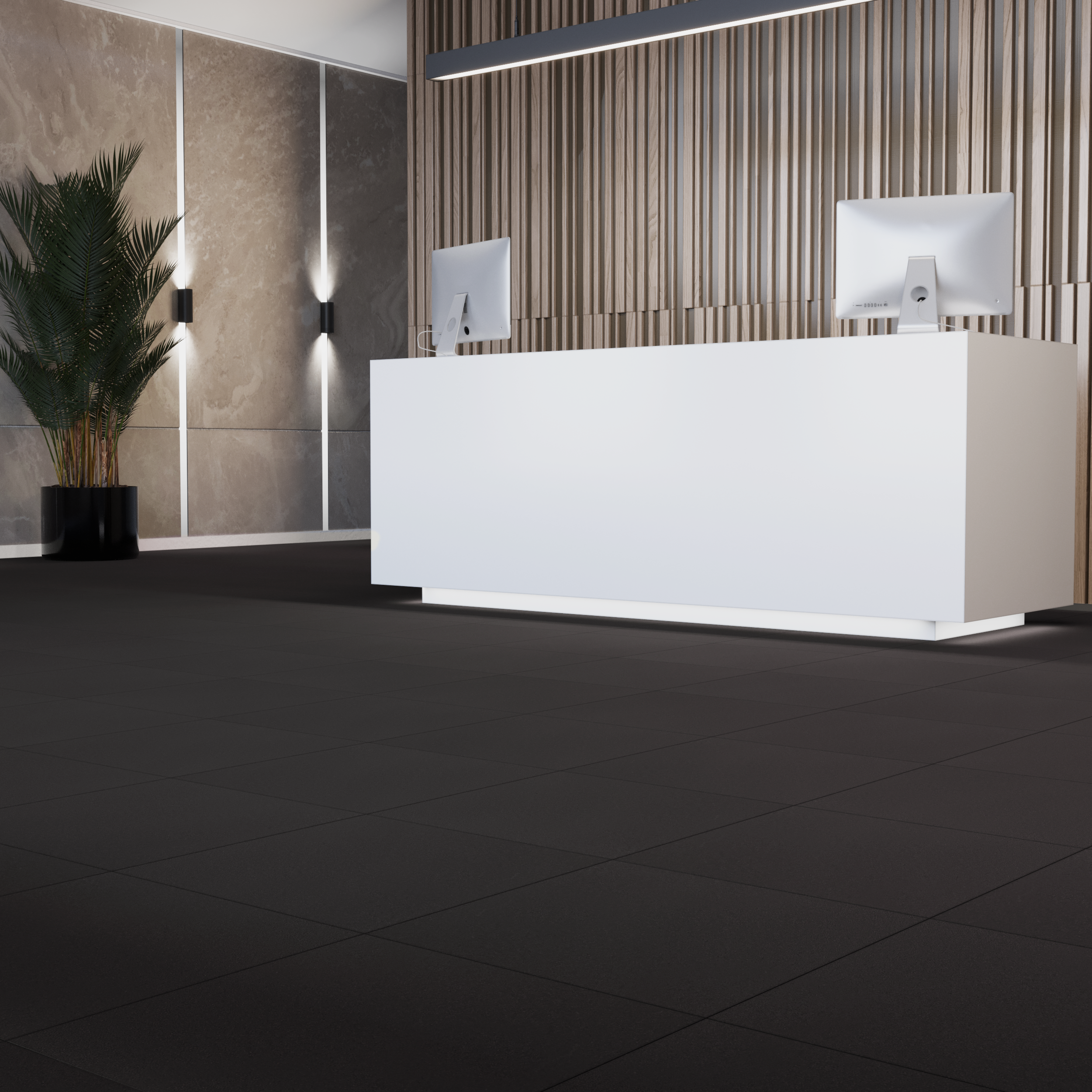 Изображение товара Керамогранит Ecogres EcoGamma EM10 60x60 см черный матовый для стен и пола