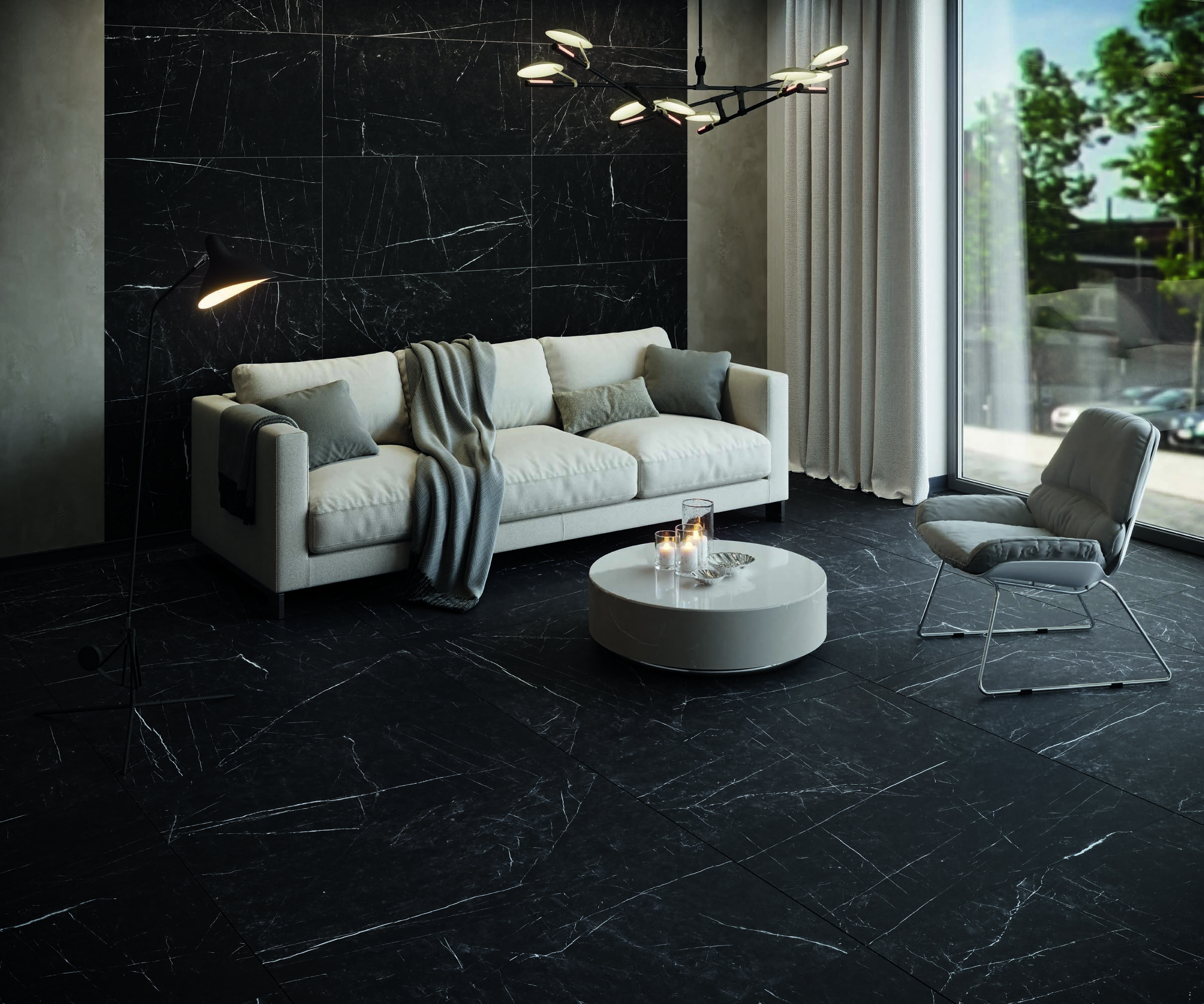 Изображение товара Керамогранит Estima RL03 80x80 см 1.28 м² неполированный цвет черный