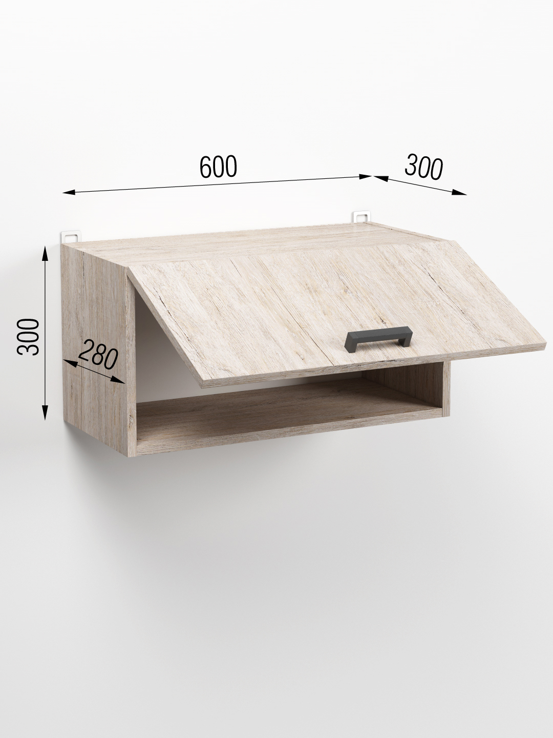 Изображение товара Навесной шкаф Regent Style Кухонный модуль подвесной 60x30x30 см фасад бежевый ЛДСП каркас бежевый ЛДСП