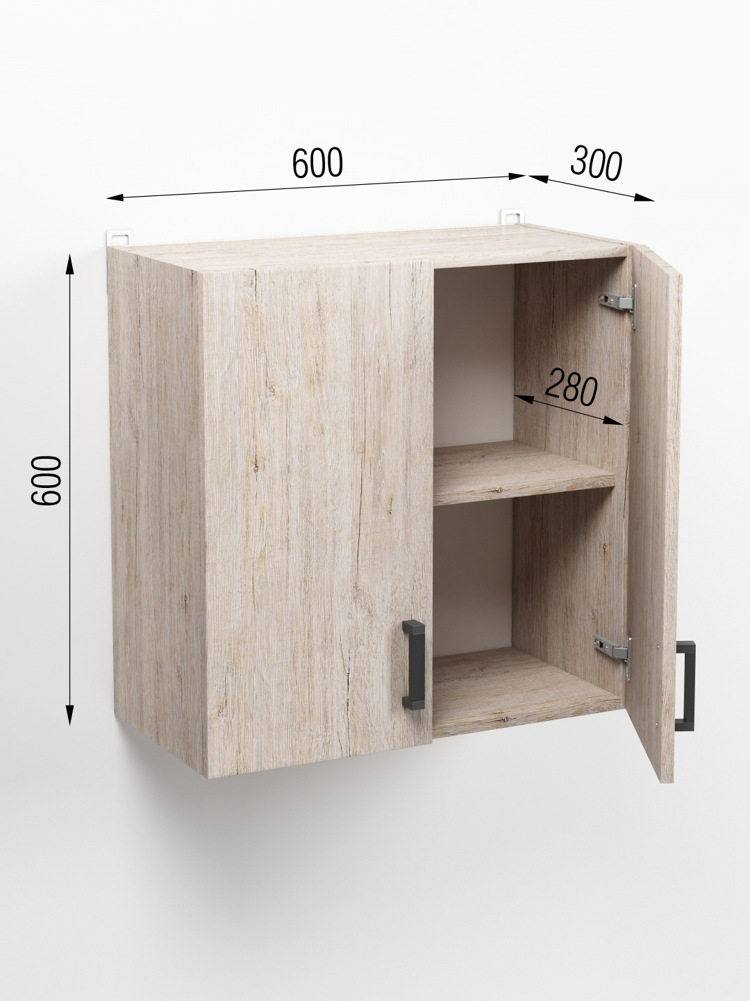 Изображение товара Навесной шкаф Regent Style Пикар 60x60x30 см с двумя дверями