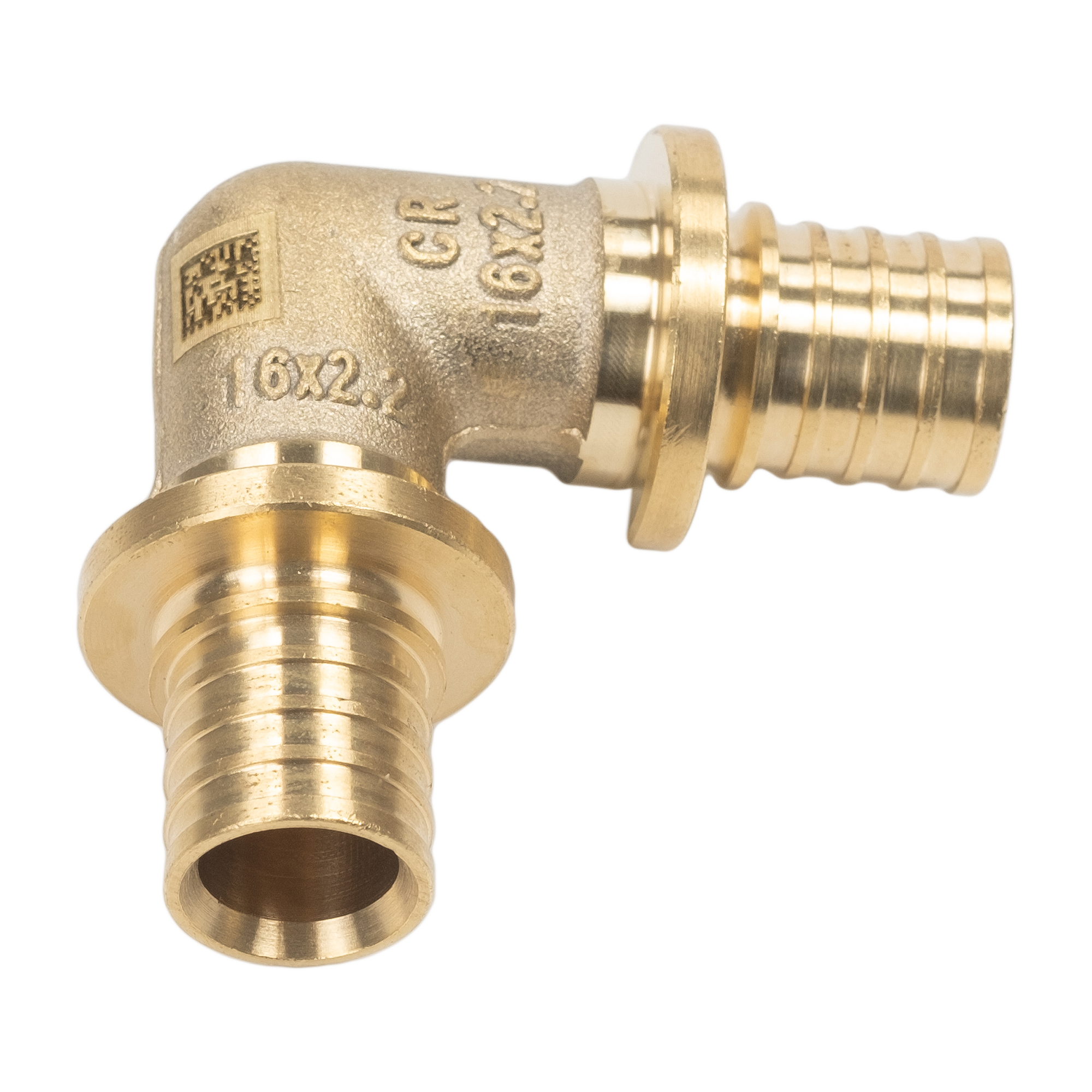 Изображение товара Угольник 90° Рехау латунь 16x16 мм для систем водоснабжения