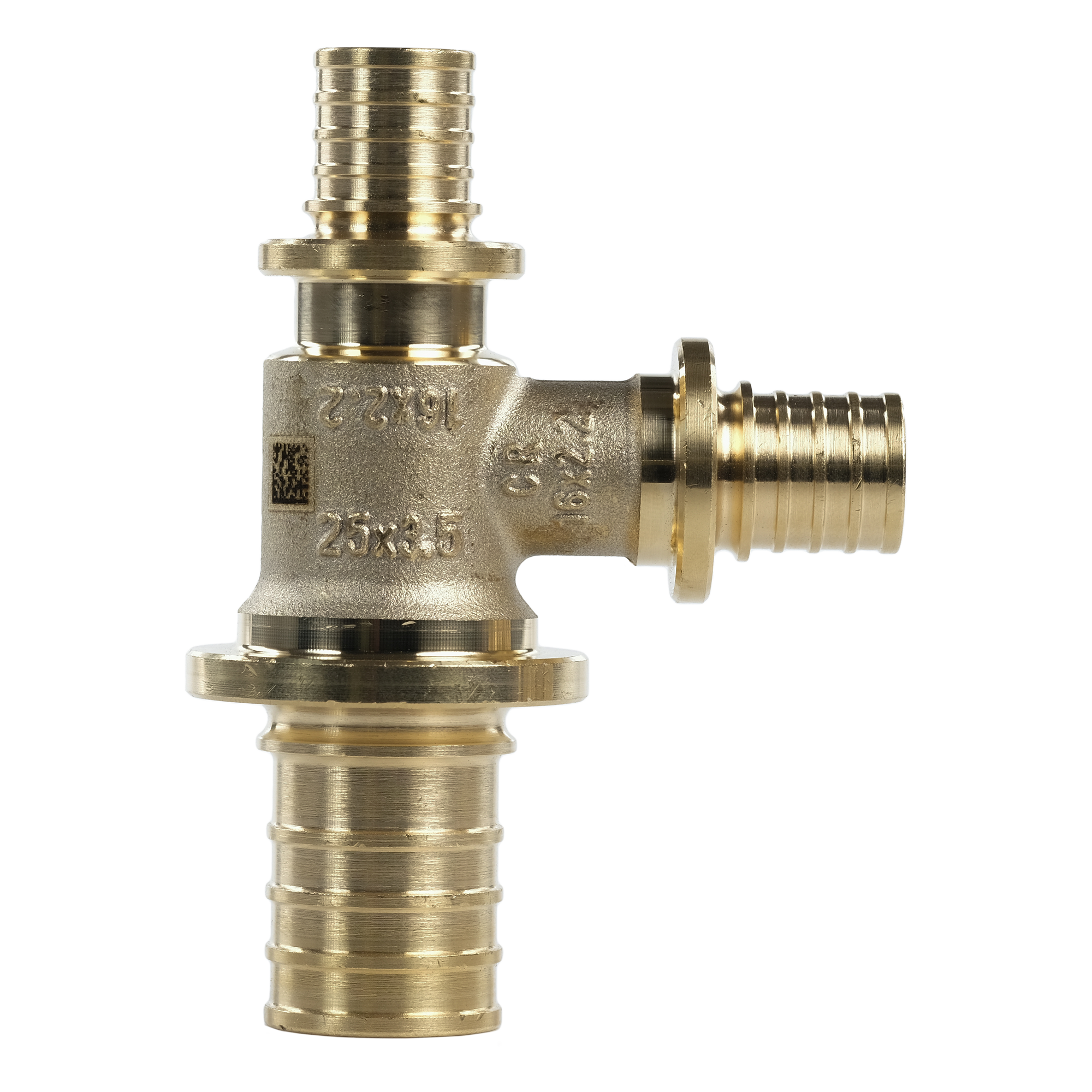 Изображение товара Тройник переходной Рехау 25x16x16 мм латунь для водопроводных систем