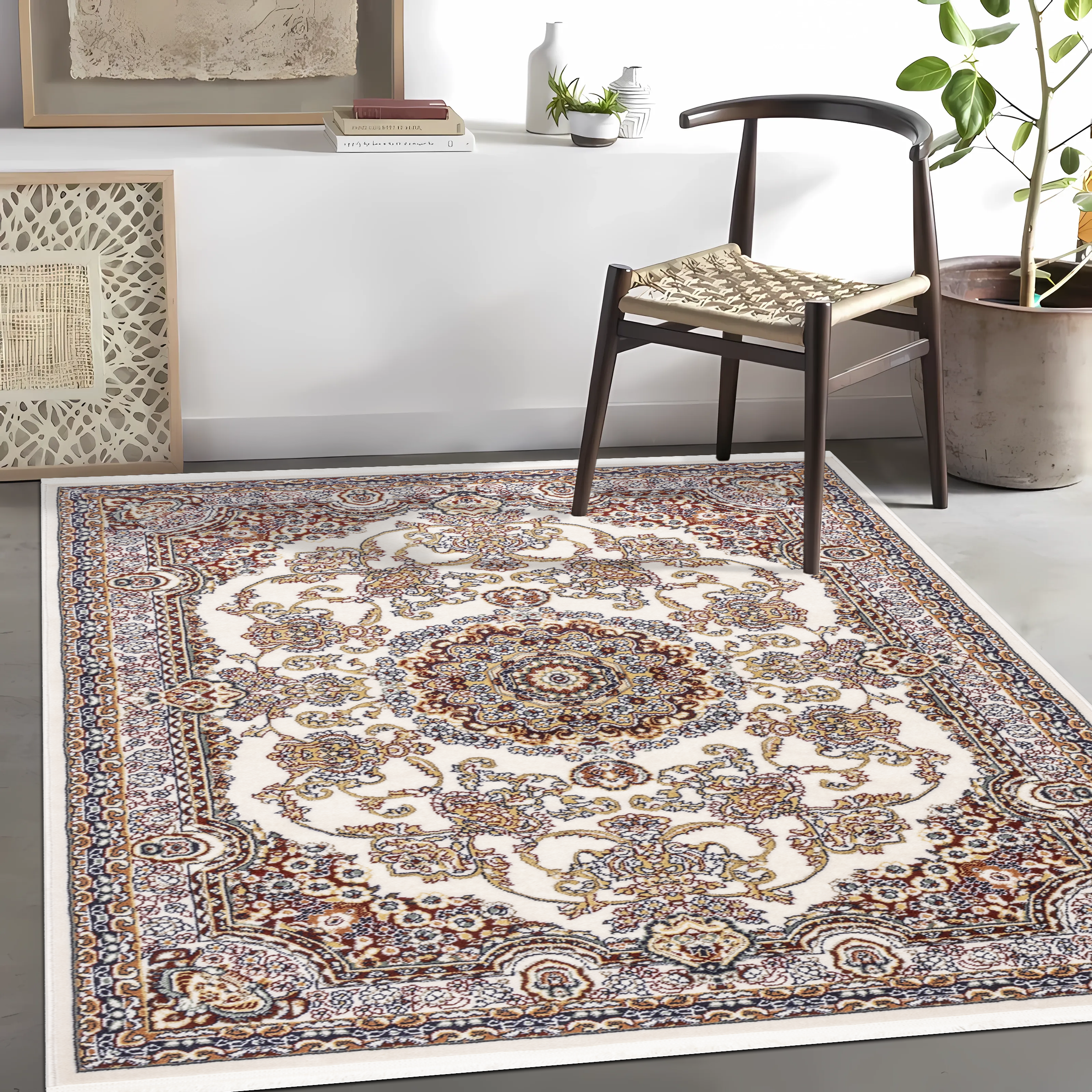 Изображение товара Ковёр Анатолия 150x230 см из полипропилена, классический бежевый дизайн