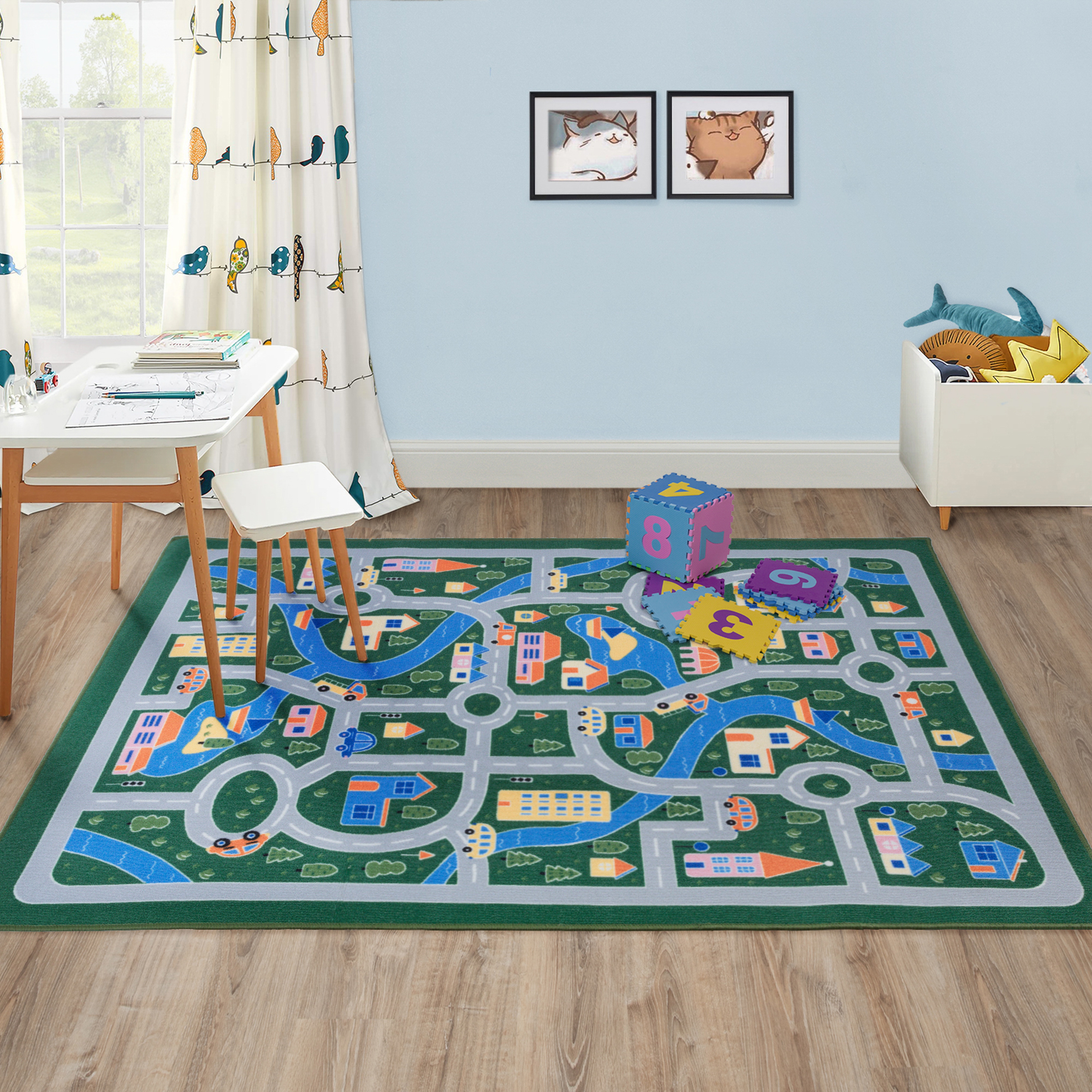 Изображение товара Ковер Бэби Город 150x200 см полиамид гипоаллергенный для детской комнаты