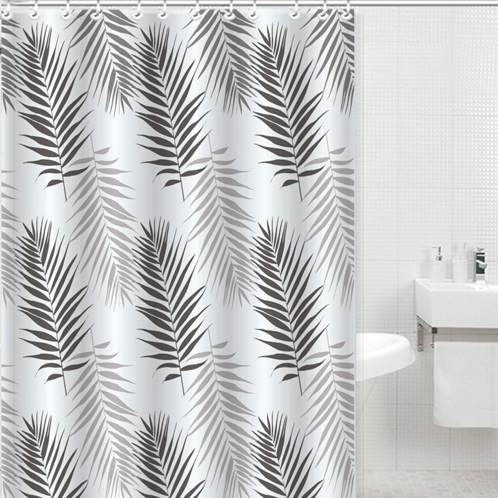 Изображение товара Шторка для ванной комнаты DELPHINIUM 104280 180x180см цвет серый/серебристый