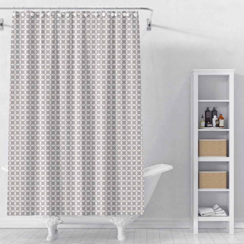 Изображение товара Шторка для ванной комнаты DELPHINIUM 104276 180x180см цвет коричневый