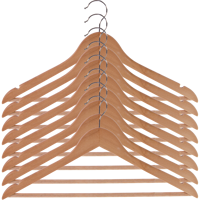 Изображение товара Плечики для одежды KONSENSA 44.5 см дерево цвет натуральный 8 шт.