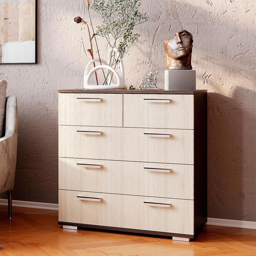 Изображение товара Комод BTS Стандарт 5 5 ящиков 80x44x82 см ЛДСП венге дуб лоредо