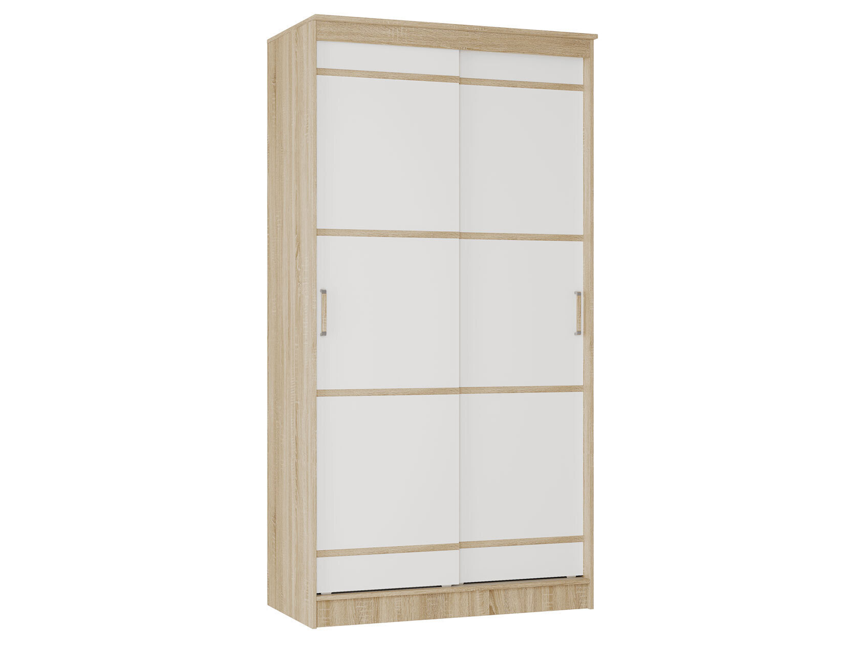 Изображение товара Шкаф-купе Bts 222x114x61 см 5 полок ЛДСП цвет белый/дуб сонома