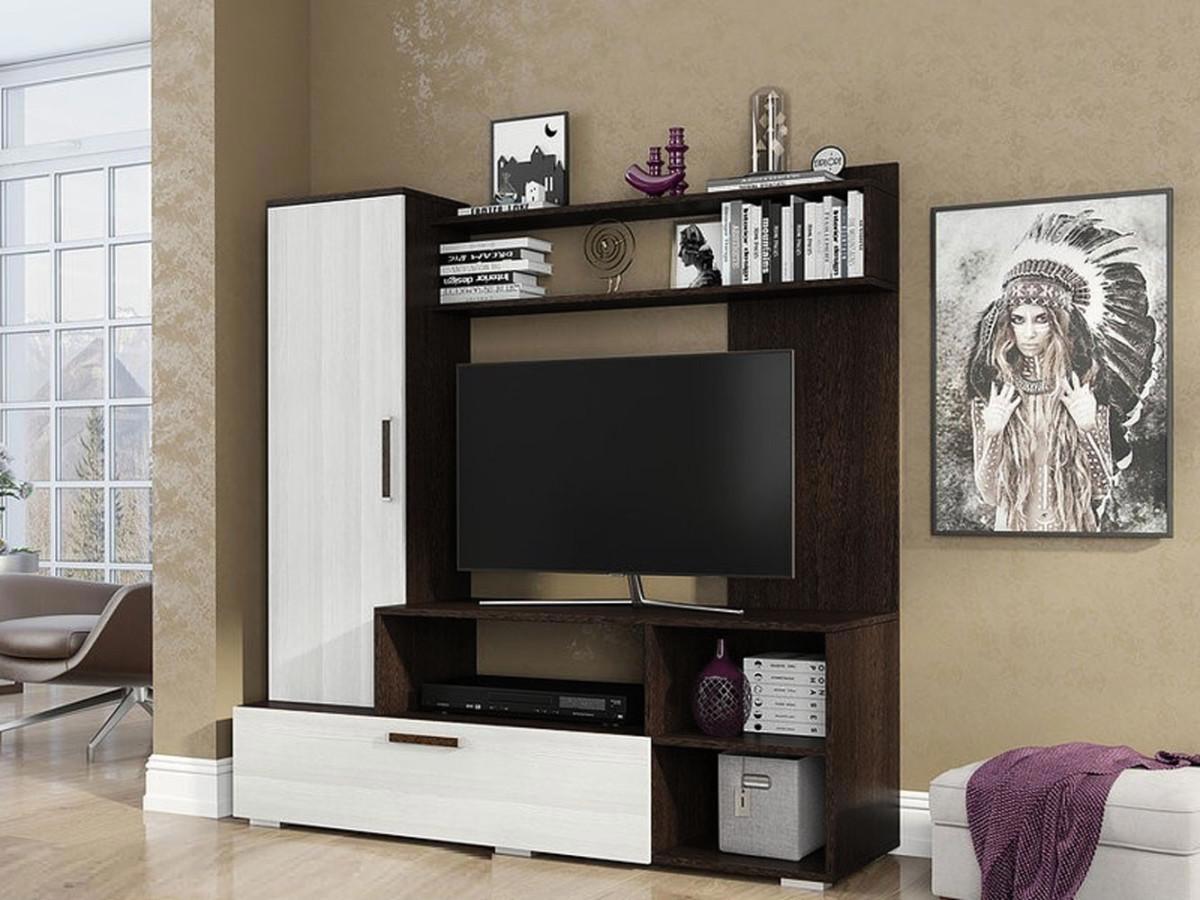 Изображение товара Модульная стенка BTS Евро 150x150x44 см ЛДСП цвет бежевый/венге