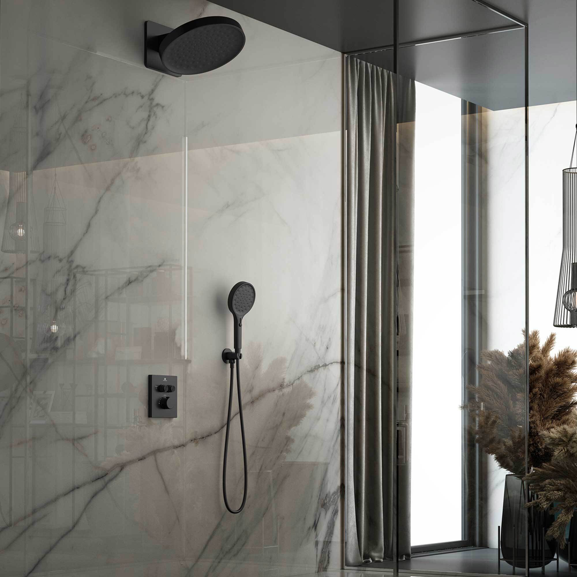 Изображение товара Встраиваемая душевая система Vincea Inspire VSFW-3I21MT3MB с 4 режимами