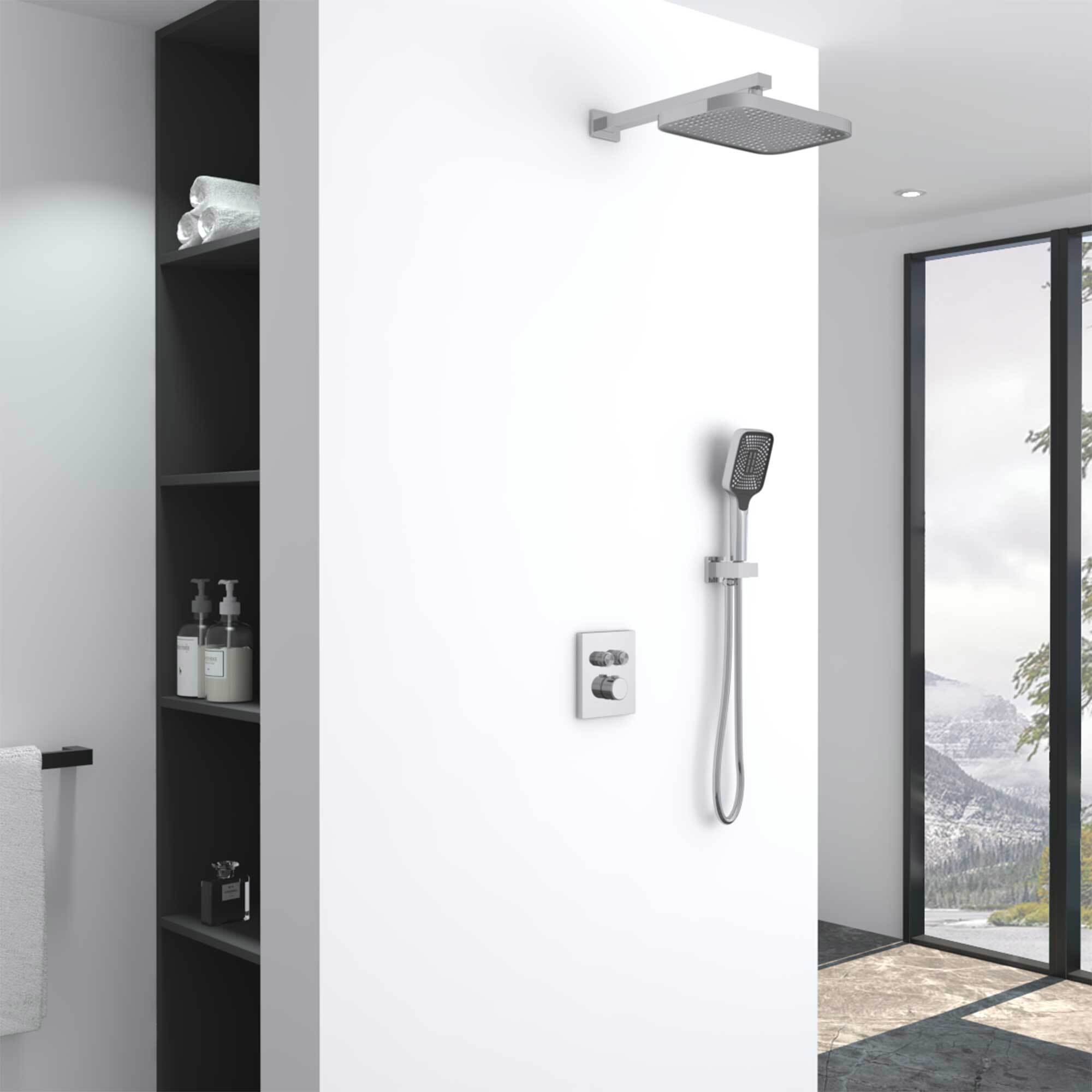 Изображение товара Душевая система Vincea VSFW-321MT1CH встраиваемый термостатический двухрежимный цвет хром