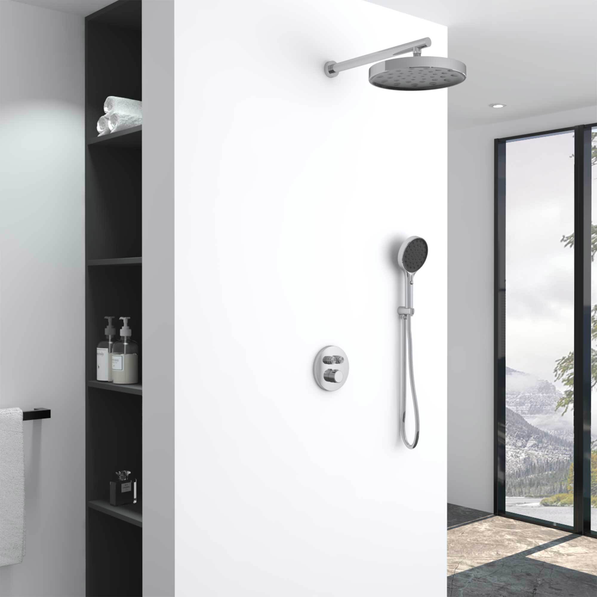 Изображение товара Душевая система Vincea Inspire VSFW-3I22MT2CH с термостатом и 4 режимами