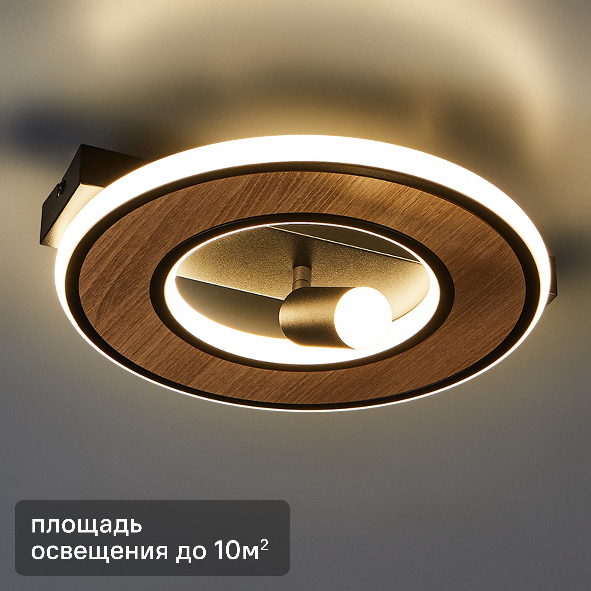 Изображение товара Светильник потолочный светодиодный Lumion Ledio Pine 6572/24CL 10 м² черный