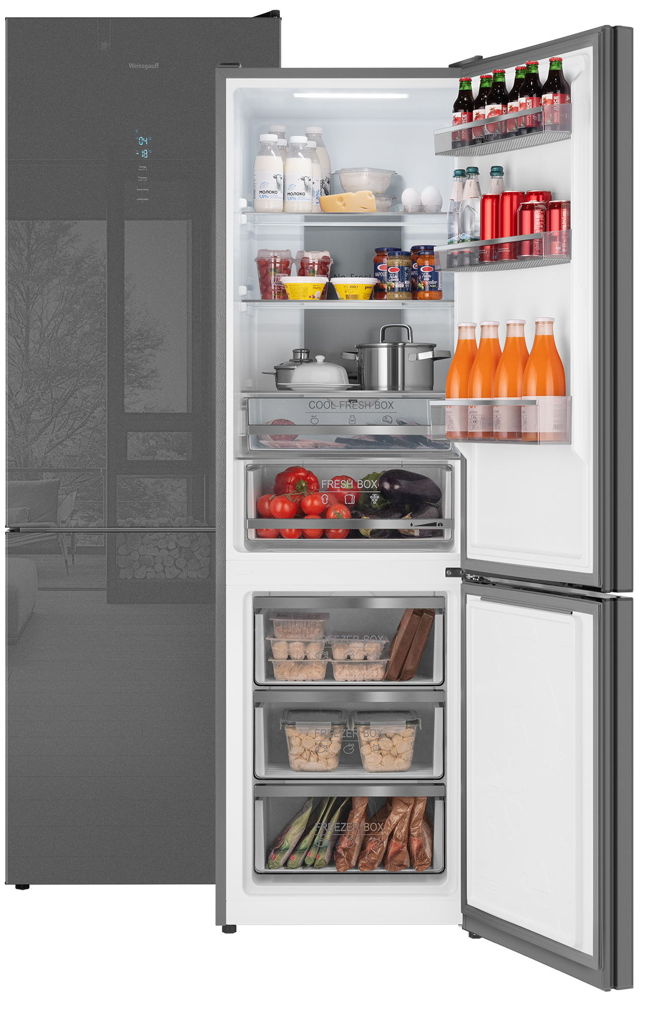 Изображение товара Отдельностоящий холодильник Weissgauff WRK 195 D с дисплеем и No Frost