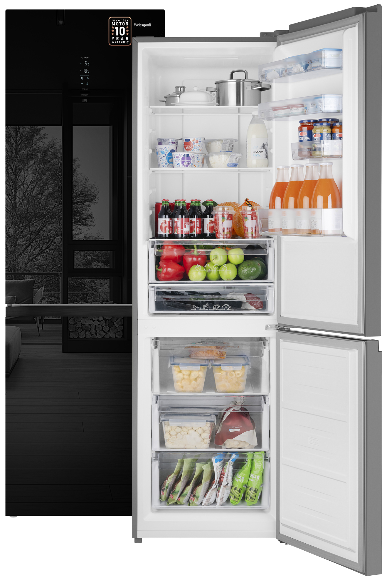 Изображение товара Отдельностоящий холодильник Weissgauff WRK 2000 335л Черный с No Frost