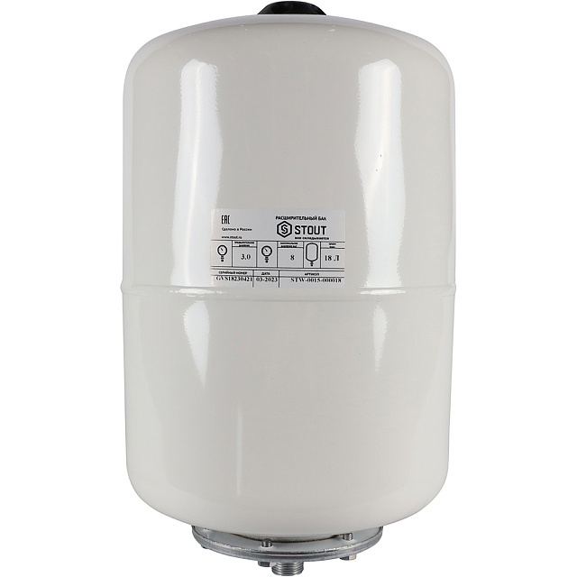 Изображение товара Расширительный бак для ГВС 18 л Stout с мембраной из EPDM и сталевым корпусом