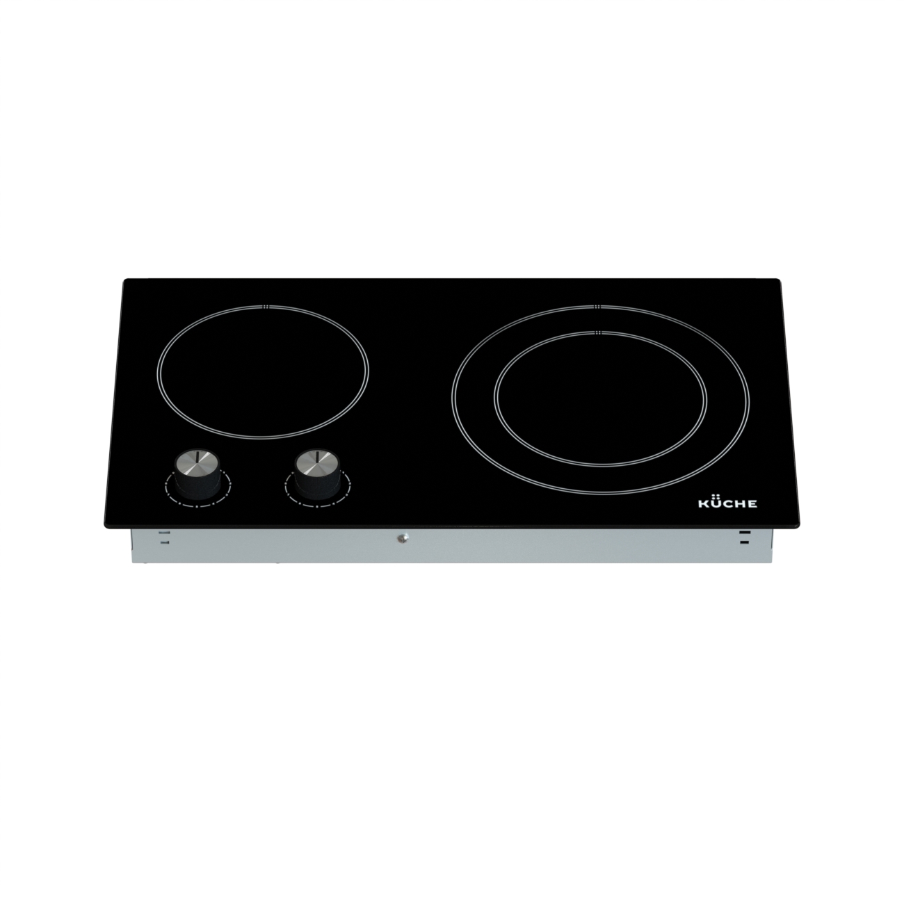 Изображение товара Электрическая варочная панель Kuche CMB 321 HB 30 см 2 конфорки цвет черный