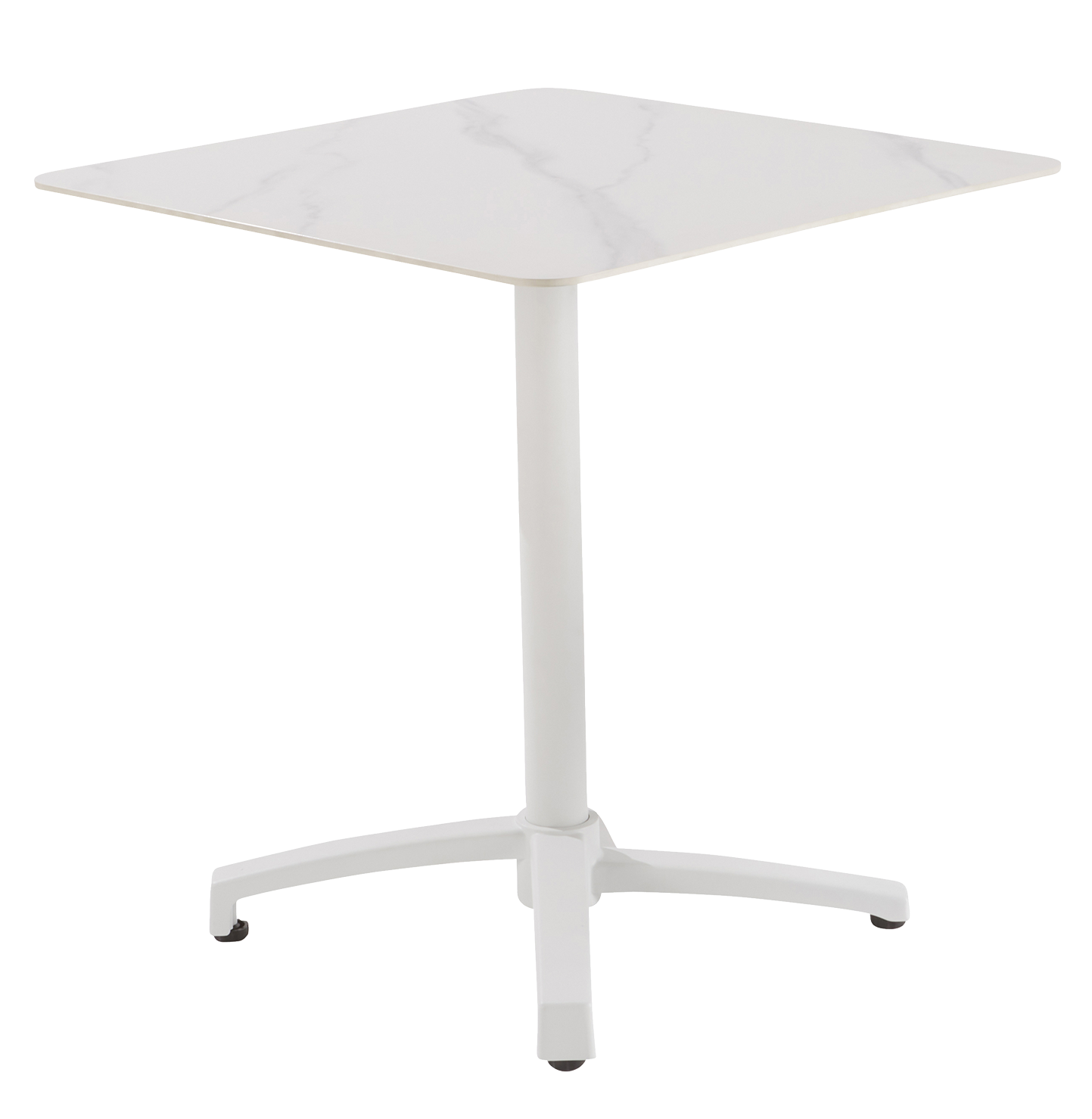 Изображение товара Садовый складной квадратный стол Naterial Livia 70x70 см алюминий искусственный камень