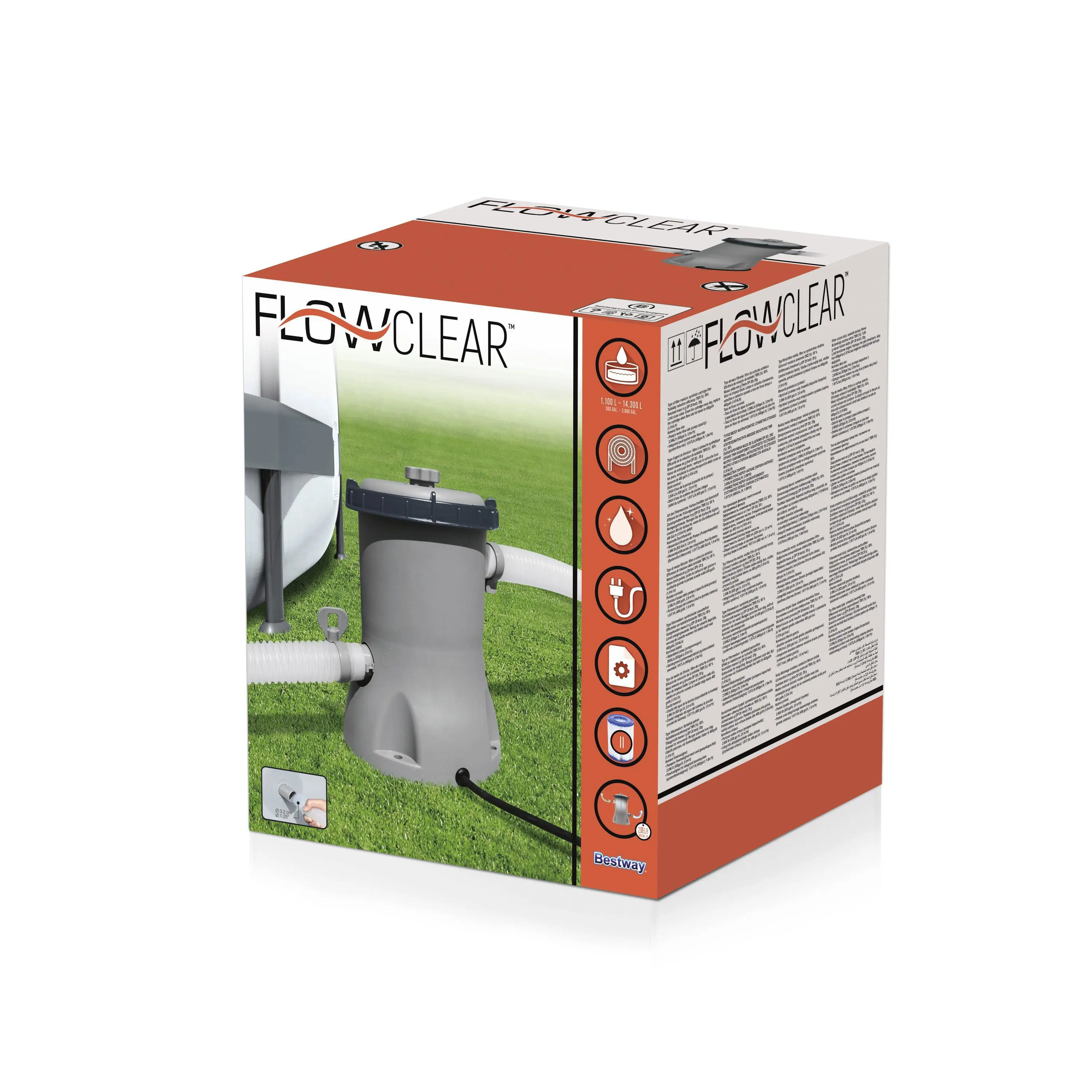Фильтр-насос для бассейна Bestway Flowclear 14300 л 220-240 В - 5