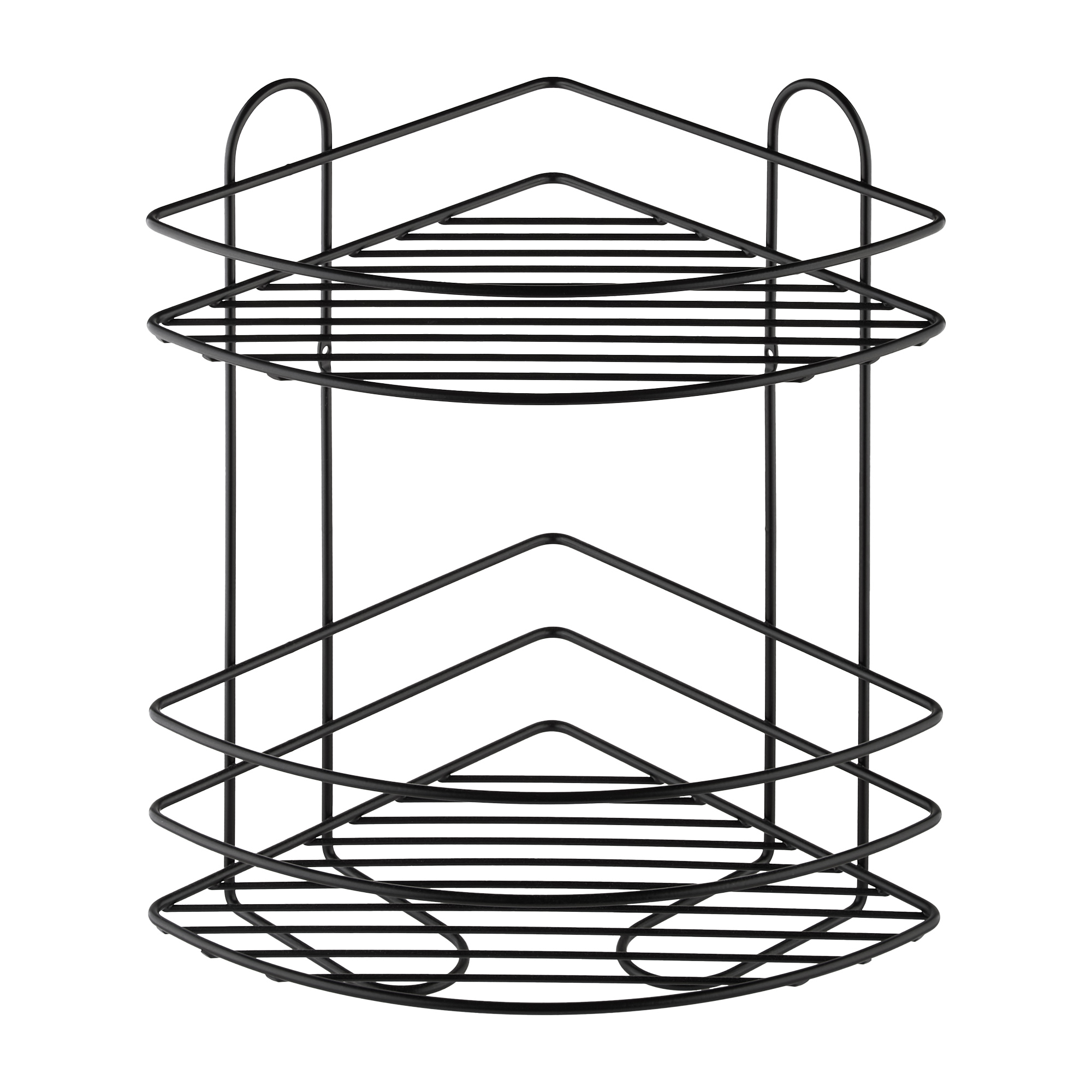 Изображение товара Полка для душа ЧМЗ Лидер 501-005-32 угловая 2 яруса черный сталь