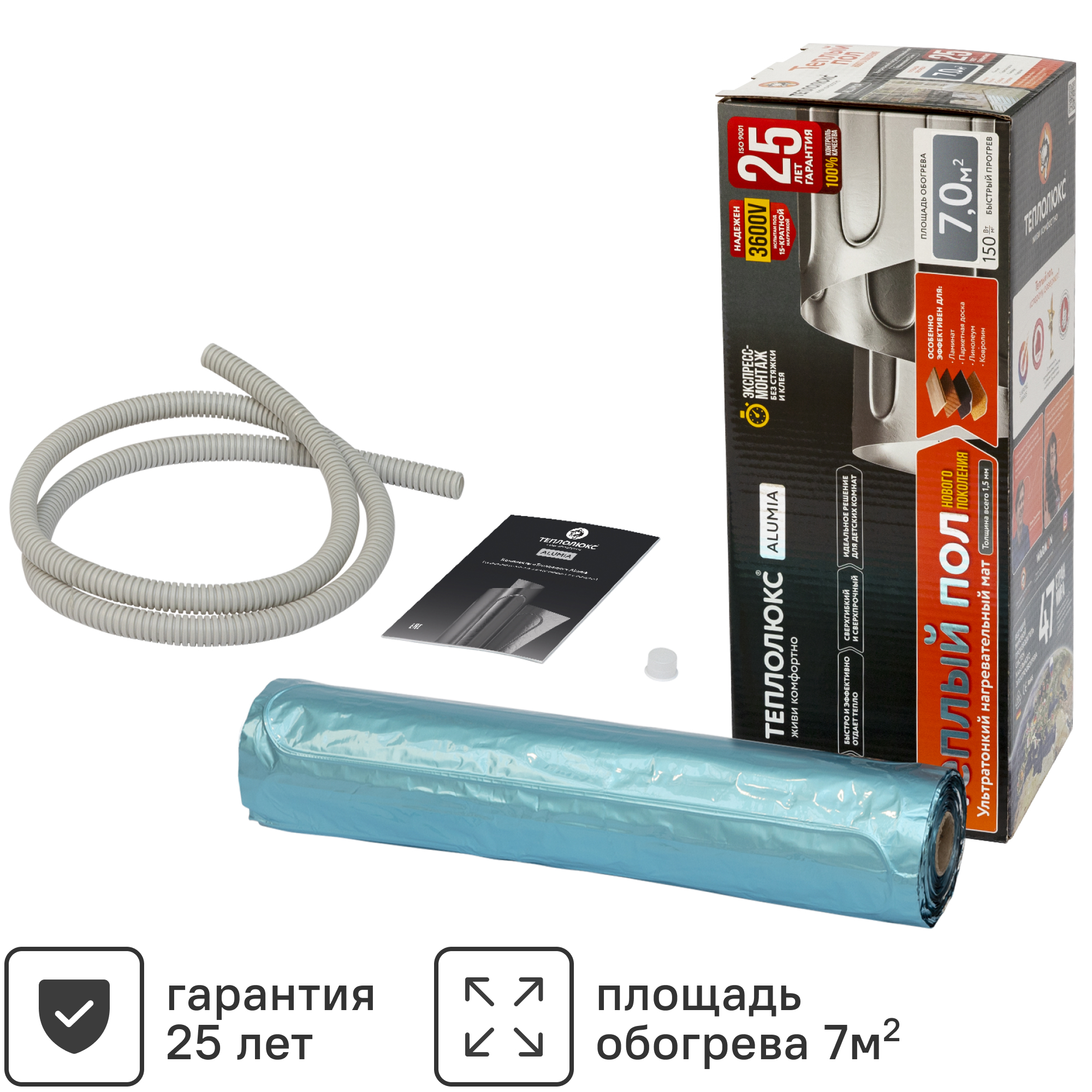 Изображение товара Нагревательный мат Теплолюкс Alumia для теплого пола 7 м2 1050 Вт сухой монтаж