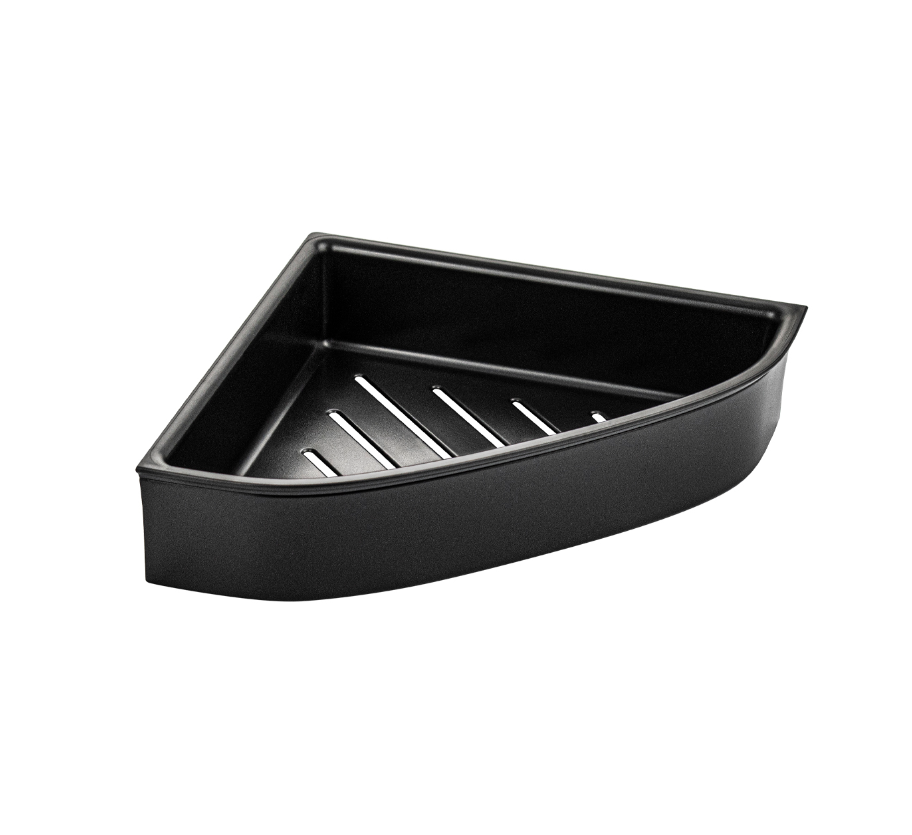 Изображение товара Полка для ванной комнаты угловая BRIMIX 31x22 ABS-пластик цвет черный