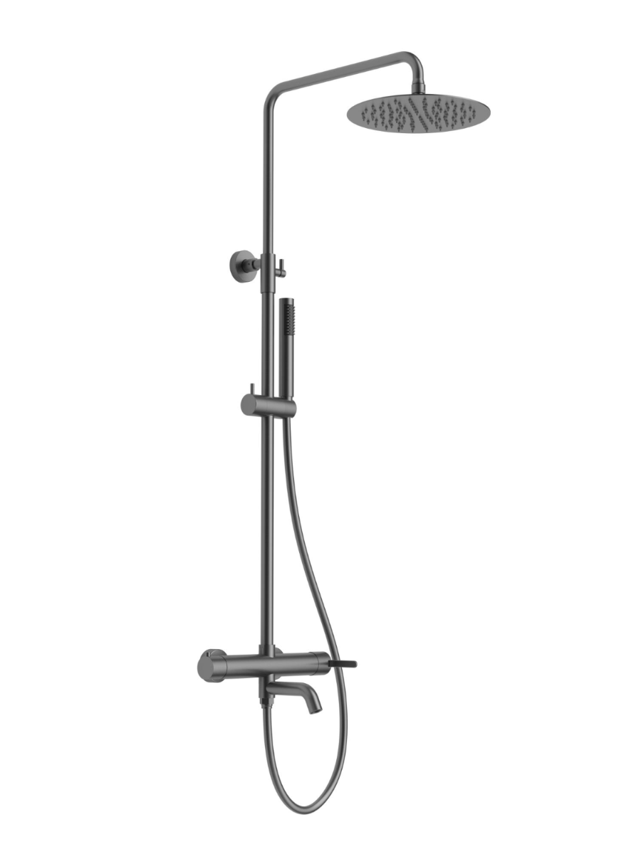 Изображение товара Душевая стойка Altrobagno Unione 030210 grmt AltroBagnoUnione030210GrMt 1 режимная цвет оружейная сталь