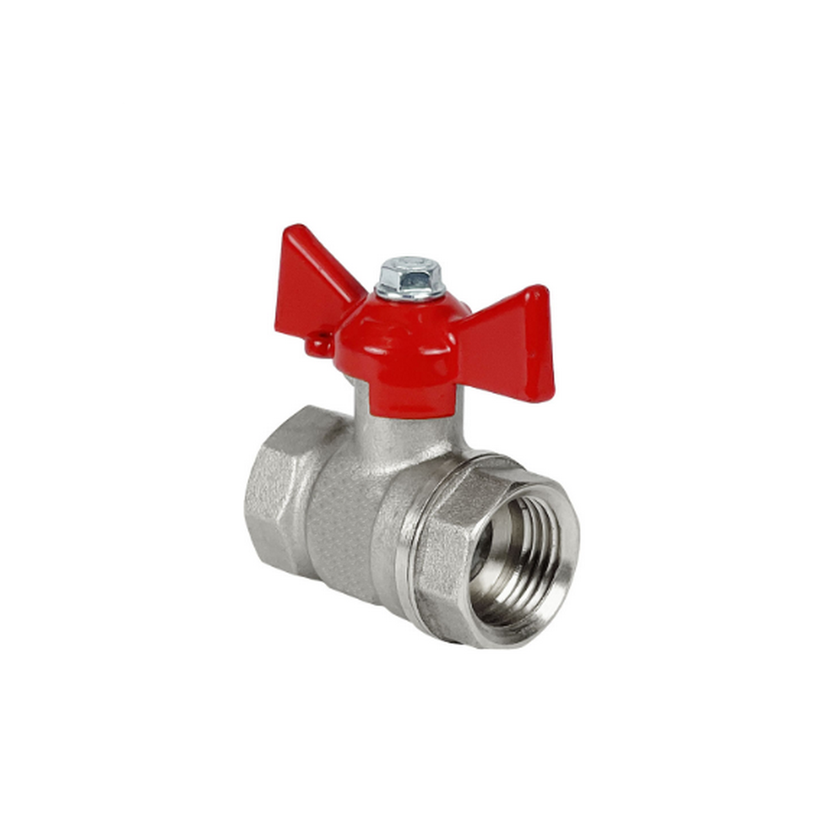 Изображение товара Кран шаровой прямой Valfex NLB1 VF.217.NLB1.034 DN20 PN25 3/4" ВР латунь ручка бабочка