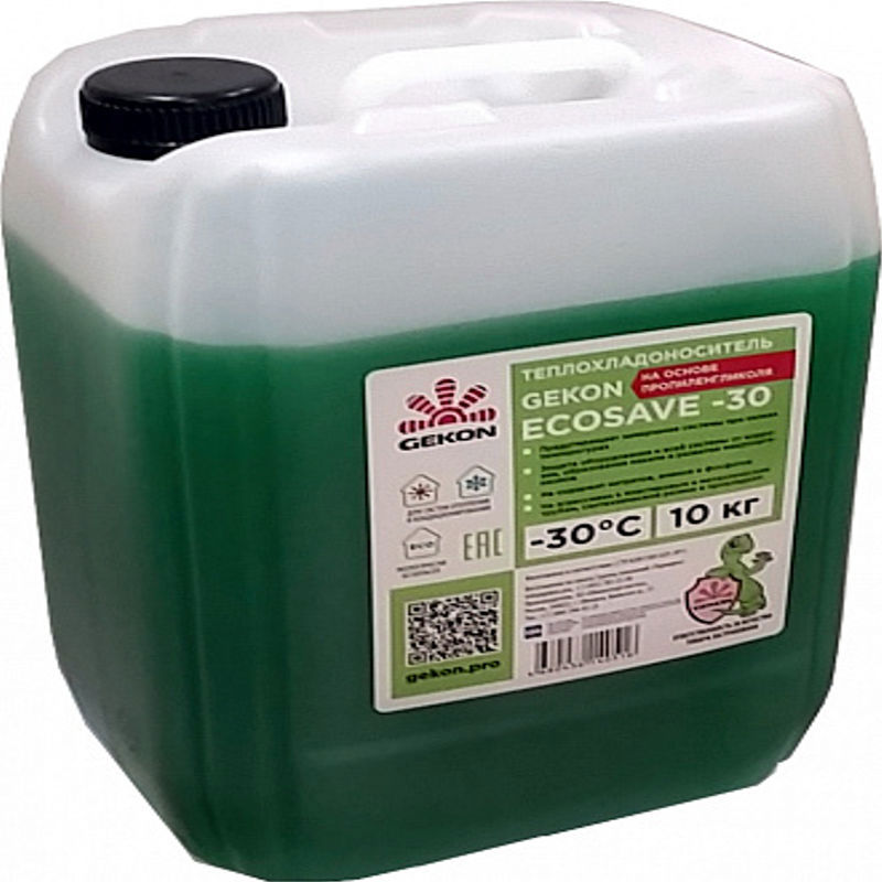 Изображение товара Теплоноситель Gekon ECOSAVE-30 10 кг для систем отопления и кондиционирования