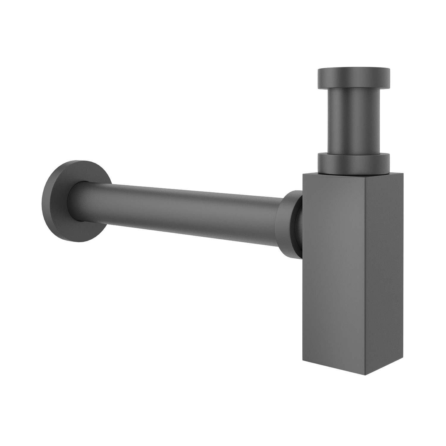 Изображение товара Сифон для раковины WELLSEE Drainage System латунь матовый черный универсальный