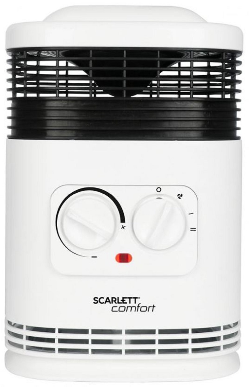 Изображение товара Тепловентилятор керамический электрический Scarlett SC-FH1.513MC с механическим термостатом 1500 Вт цвет белый