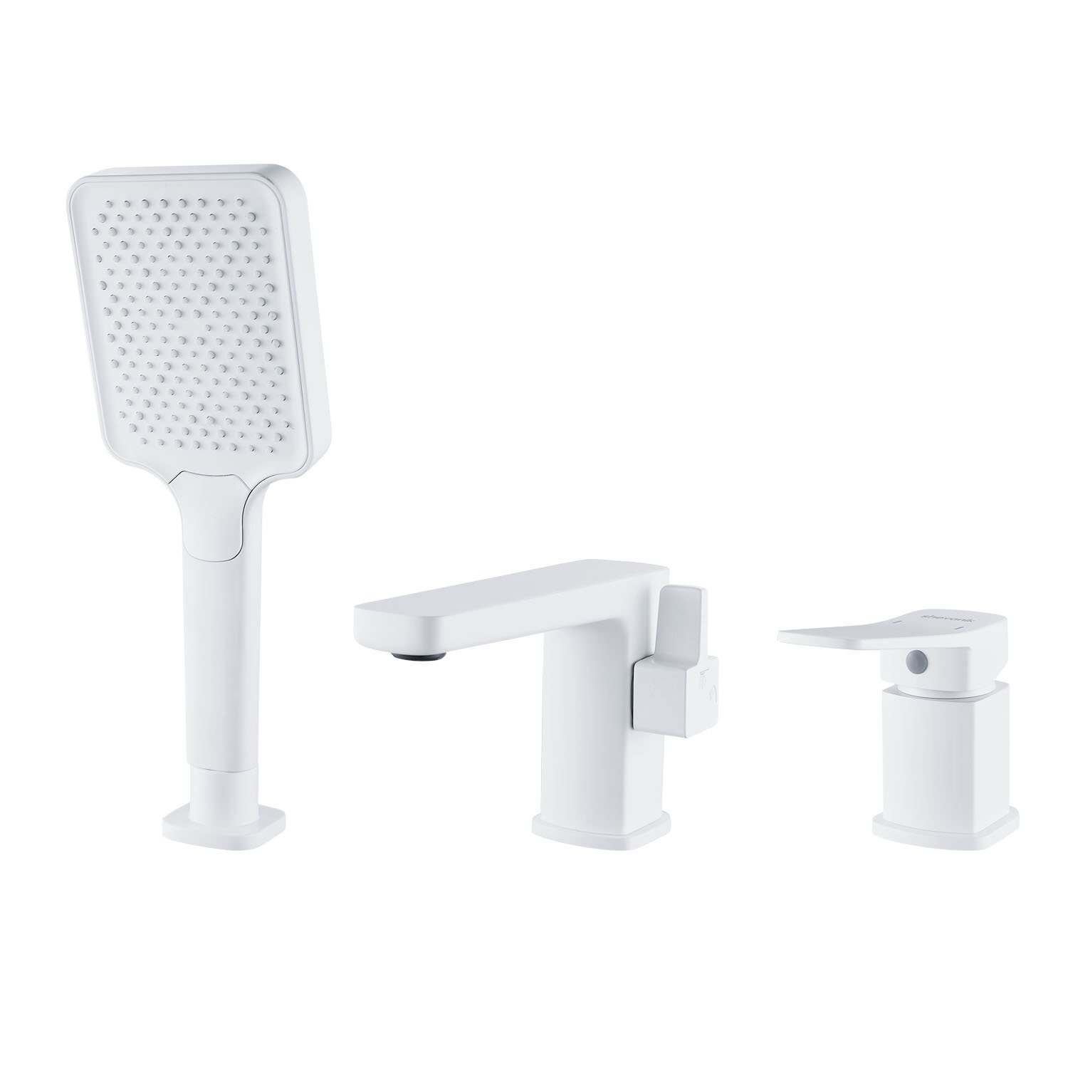 Изображение товара Смеситель для ванны Shevanik S9912C с душевой лейкой белого цвета