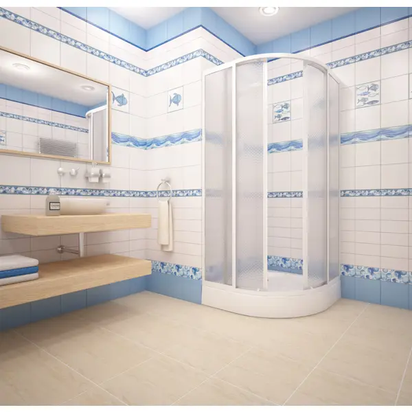 Душевой уголок Metakam Терра 1/4 круга 90x90 см белый профиль матовый поликарбонат раздвижной