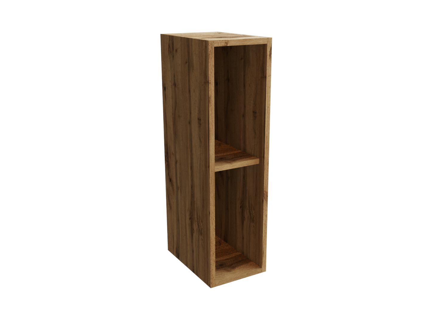 Изображение товара Навесной шкаф Прага 20x71.60x30.20 см фасад белый МДФ каркас дуб вотан МДФ Сурская Мебель