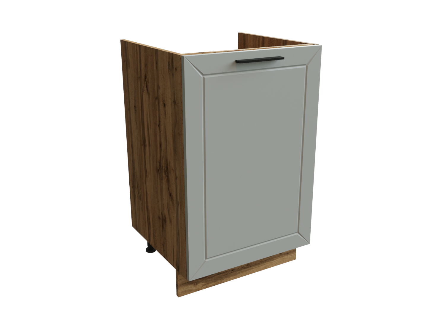Изображение товара Напольный шкаф Глетчер 50x81.60x47.40 см фасад белый МДФ каркас дуб вотан ЛДСП Сурская Мебель