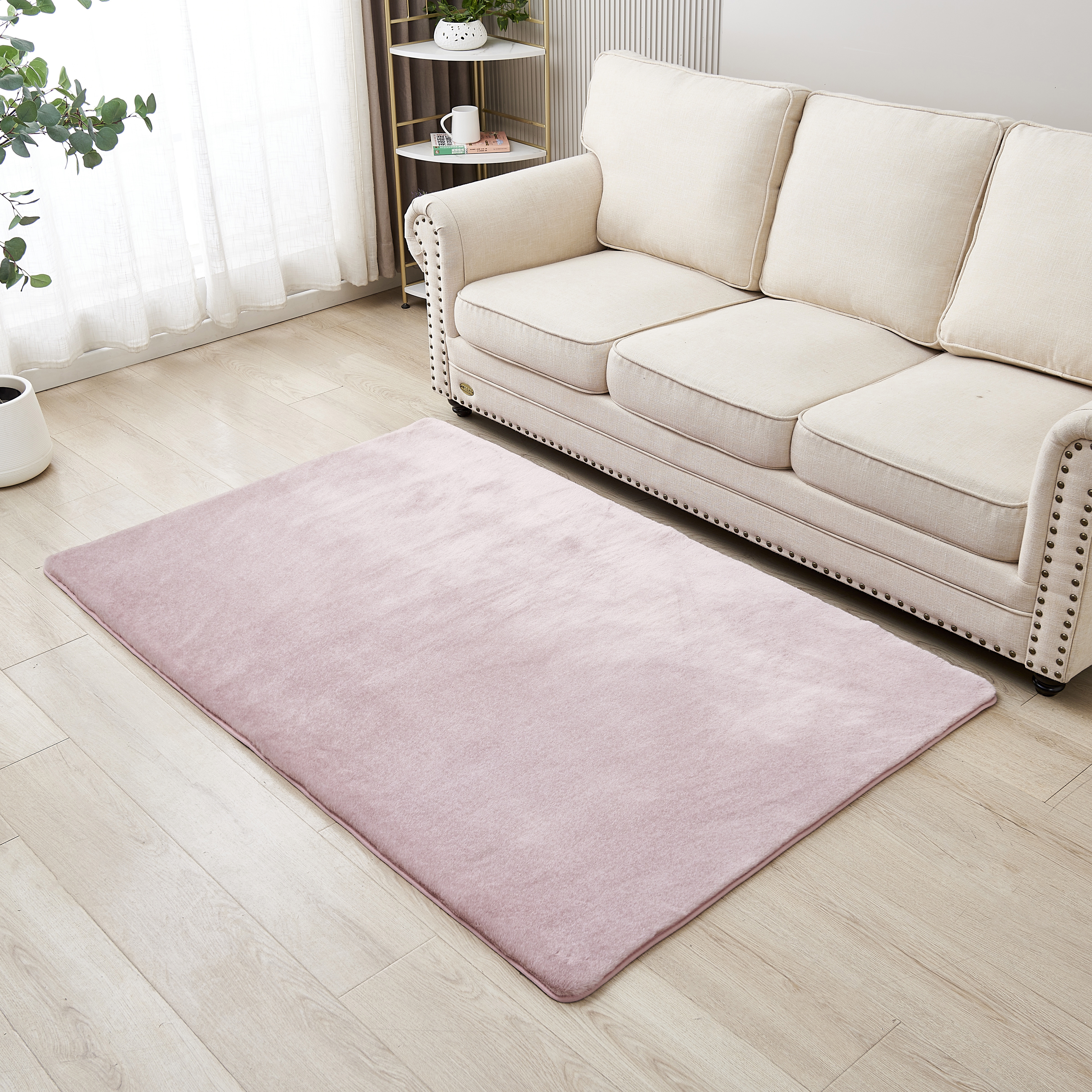 Изображение товара Ковер Bingo Mix 120x180 см полиэстер розовый стильный и мягкий для интерьера