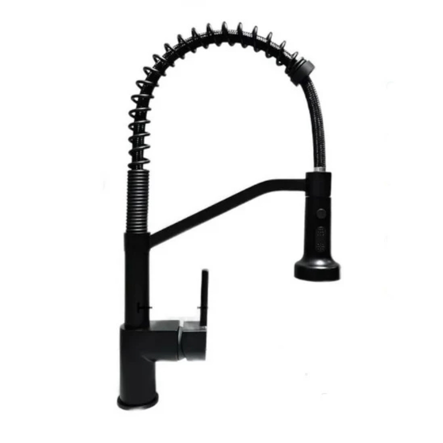 Изображение товара Смеситель для кухни Haiba HB73826-7 гибкий излив 15.3 см цвет черный