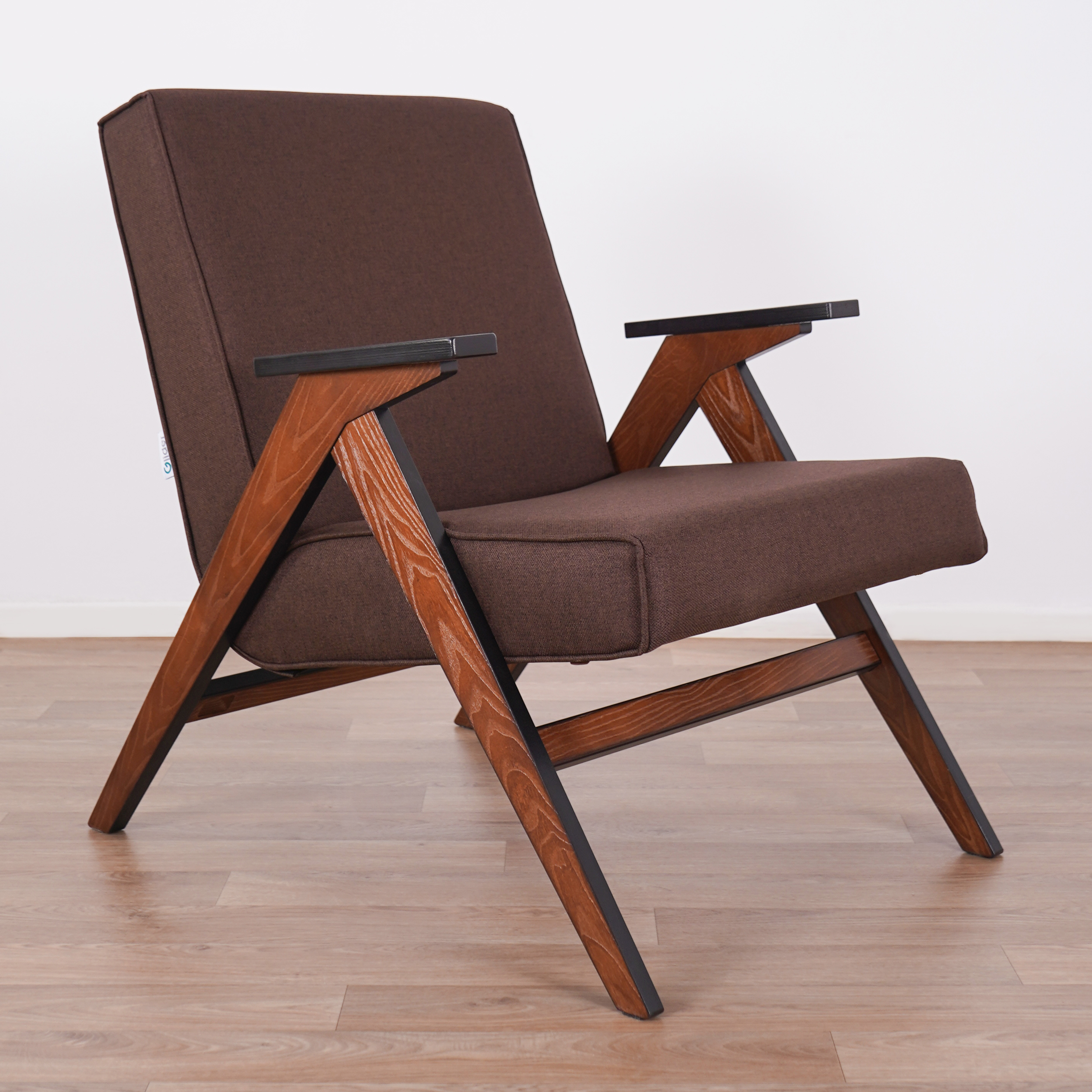 Изображение товара Кресло Glider Вест 65x79x79 см рогожка цвет lunar chocolate