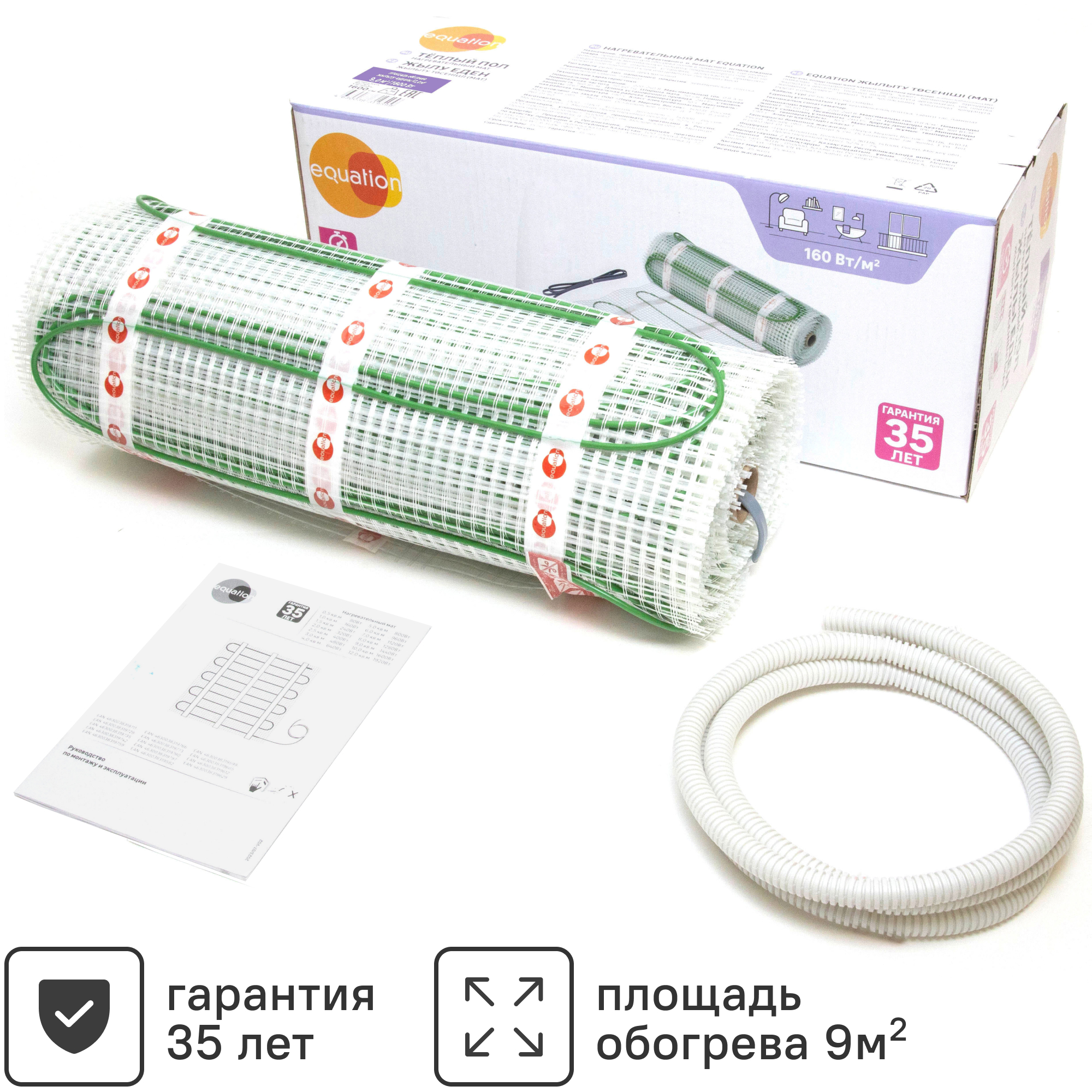 Изображение товара Нагревательный мат для теплого пола Equation 9 м² 1440 Вт