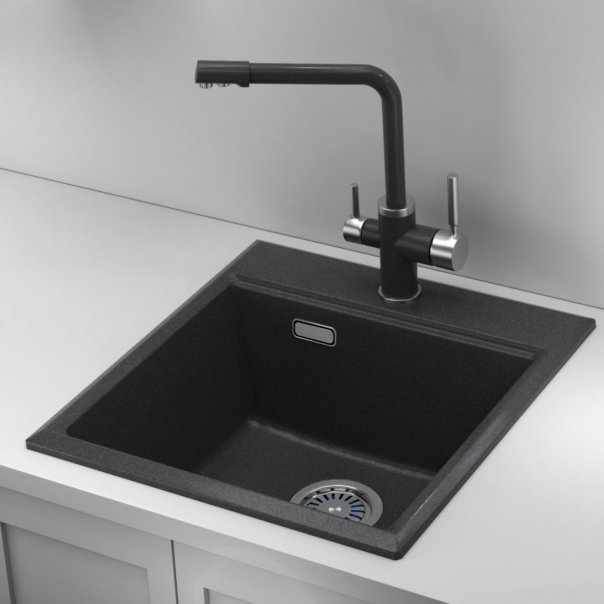 Изображение товара Мойка для кухни ONLINE COMFORT 4702 Кварцевый песок Черный